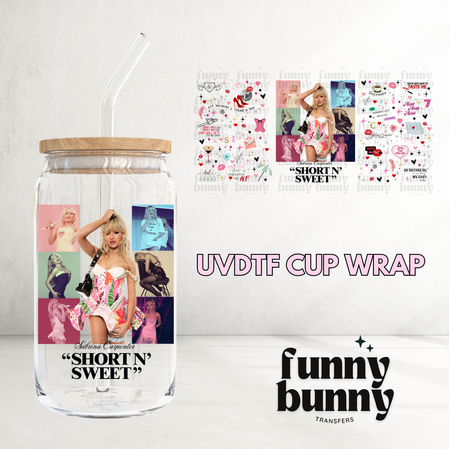 Short N Sweet - 16oz UVDTF Cup Wrap