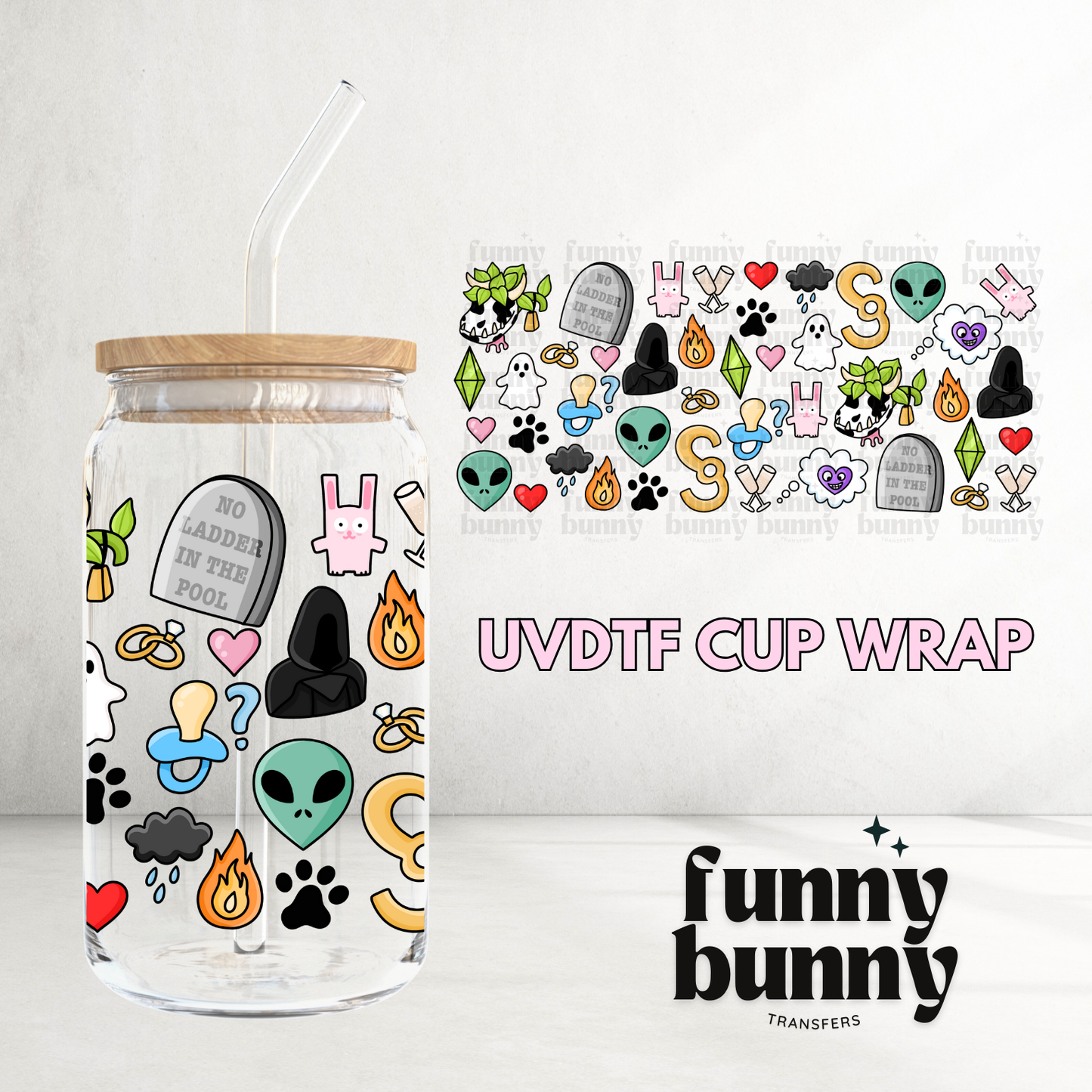 Sims - 16oz UVDTF Cup Wrap