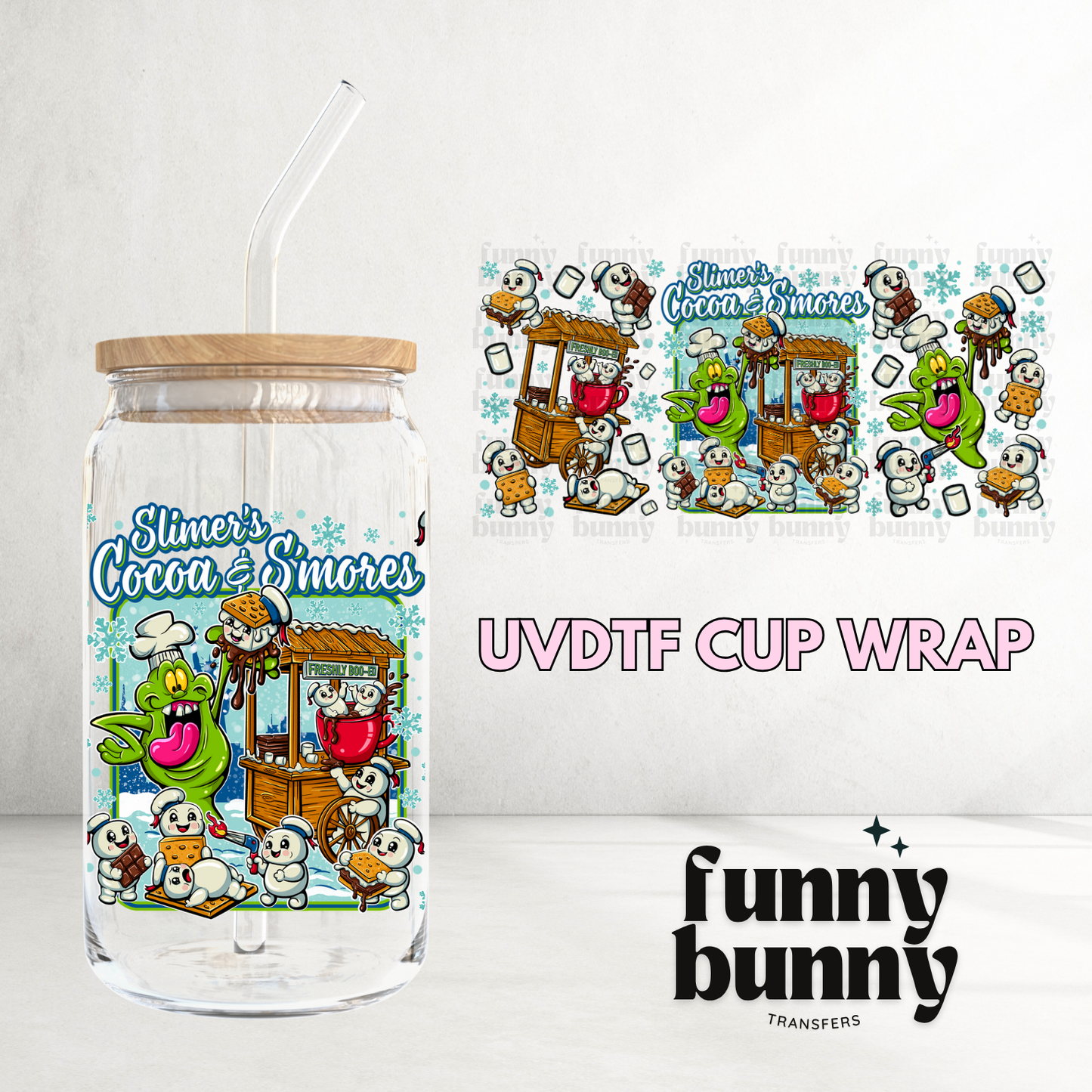 Slimers Cocoa & Smores - 16oz UVDTF Cup Wrap