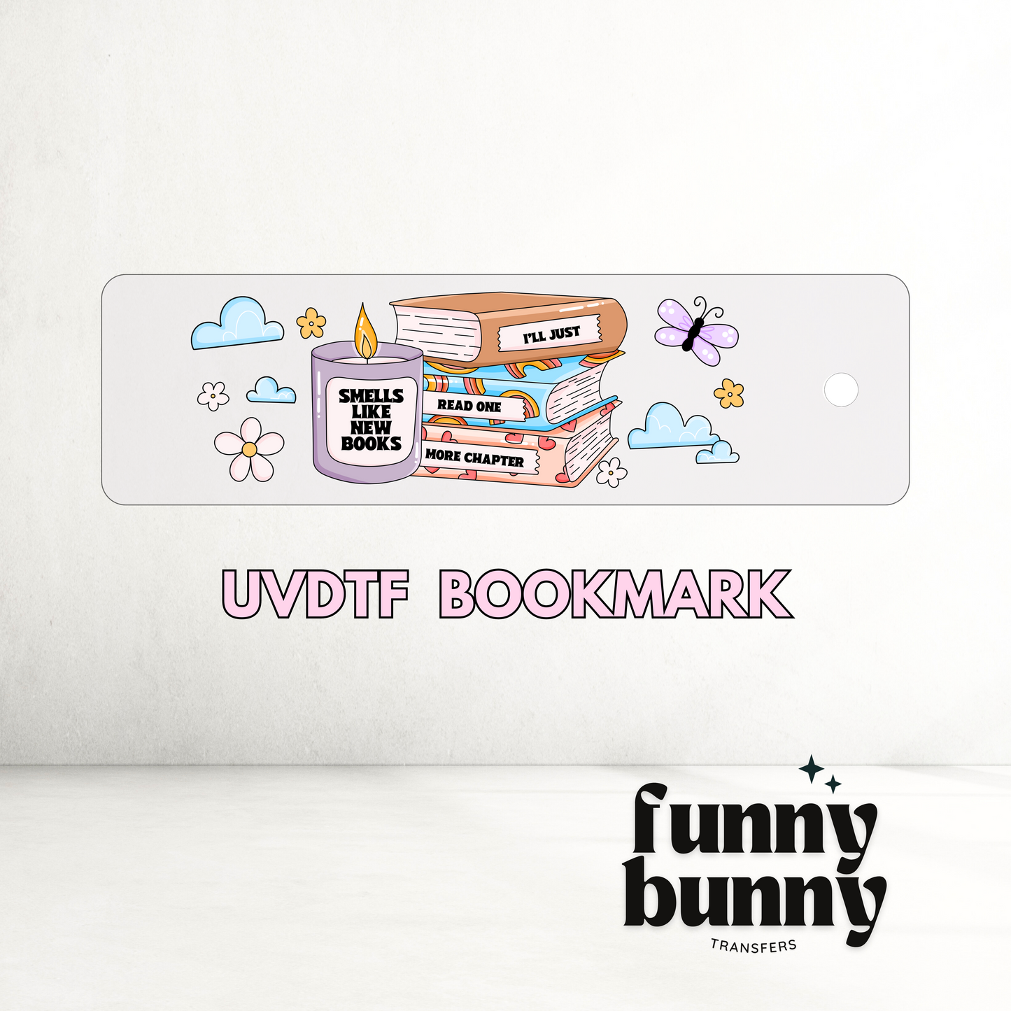 Smells Like New Books - UVDTF Bookmark Decal