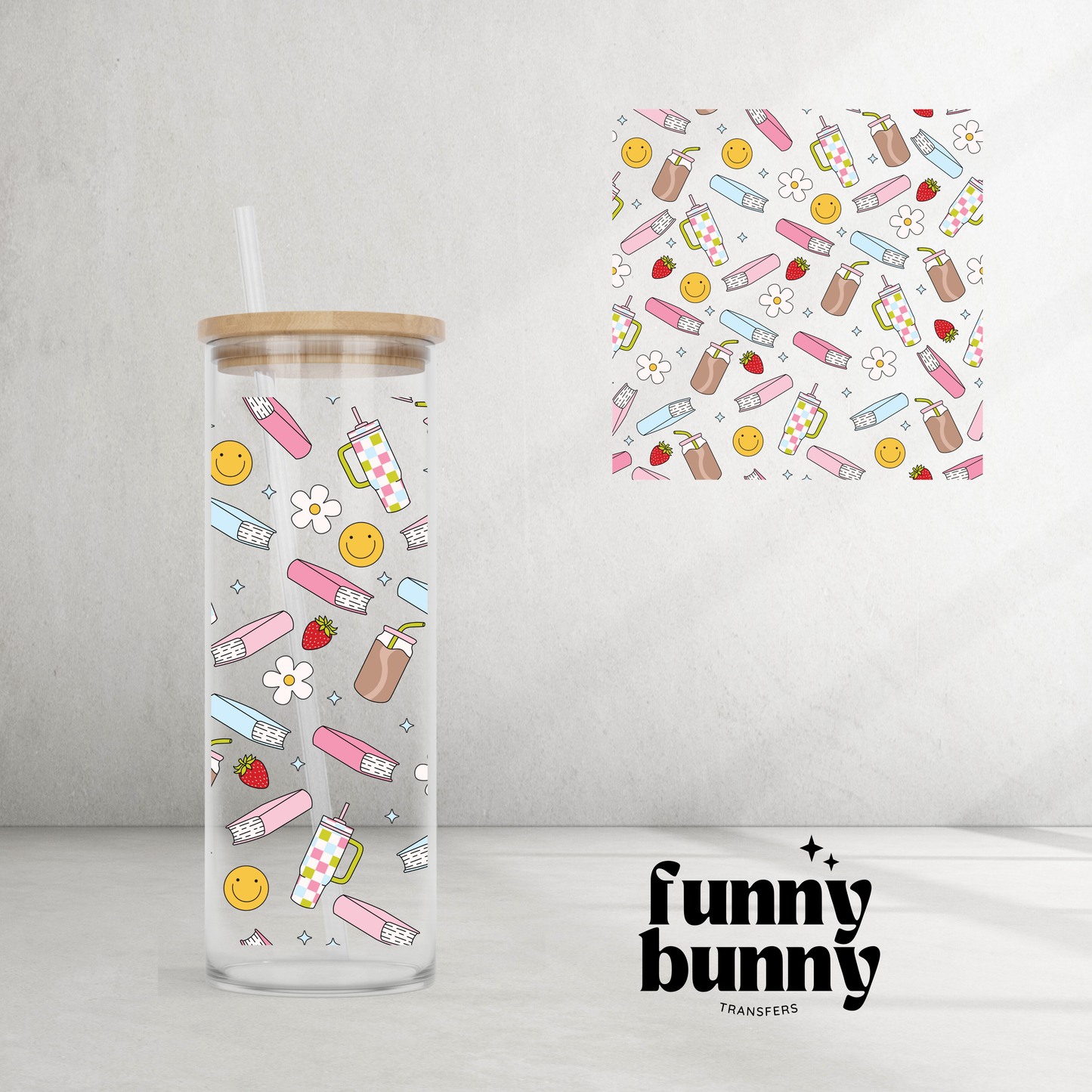 Smiley Tumblers - 25oz UVDTF Cup Wrap