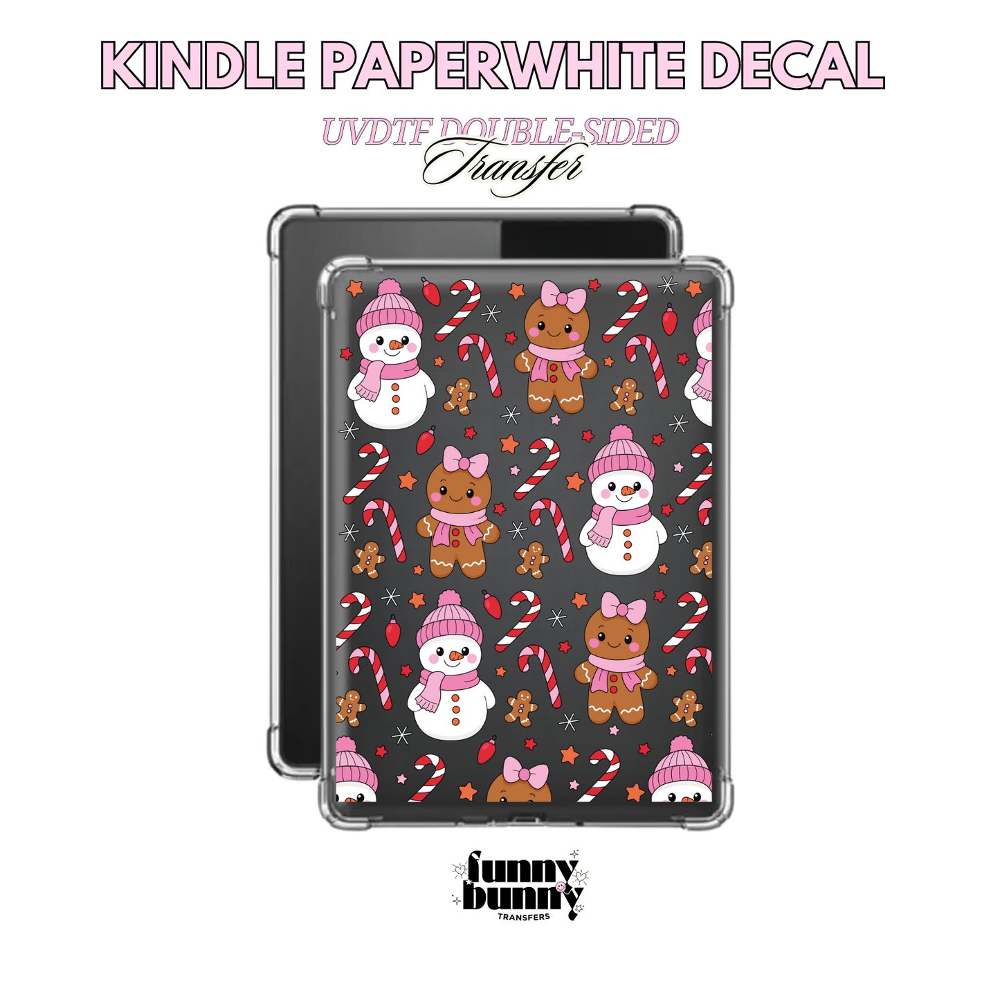 Snowman & Gingerbread - Kindle Decal