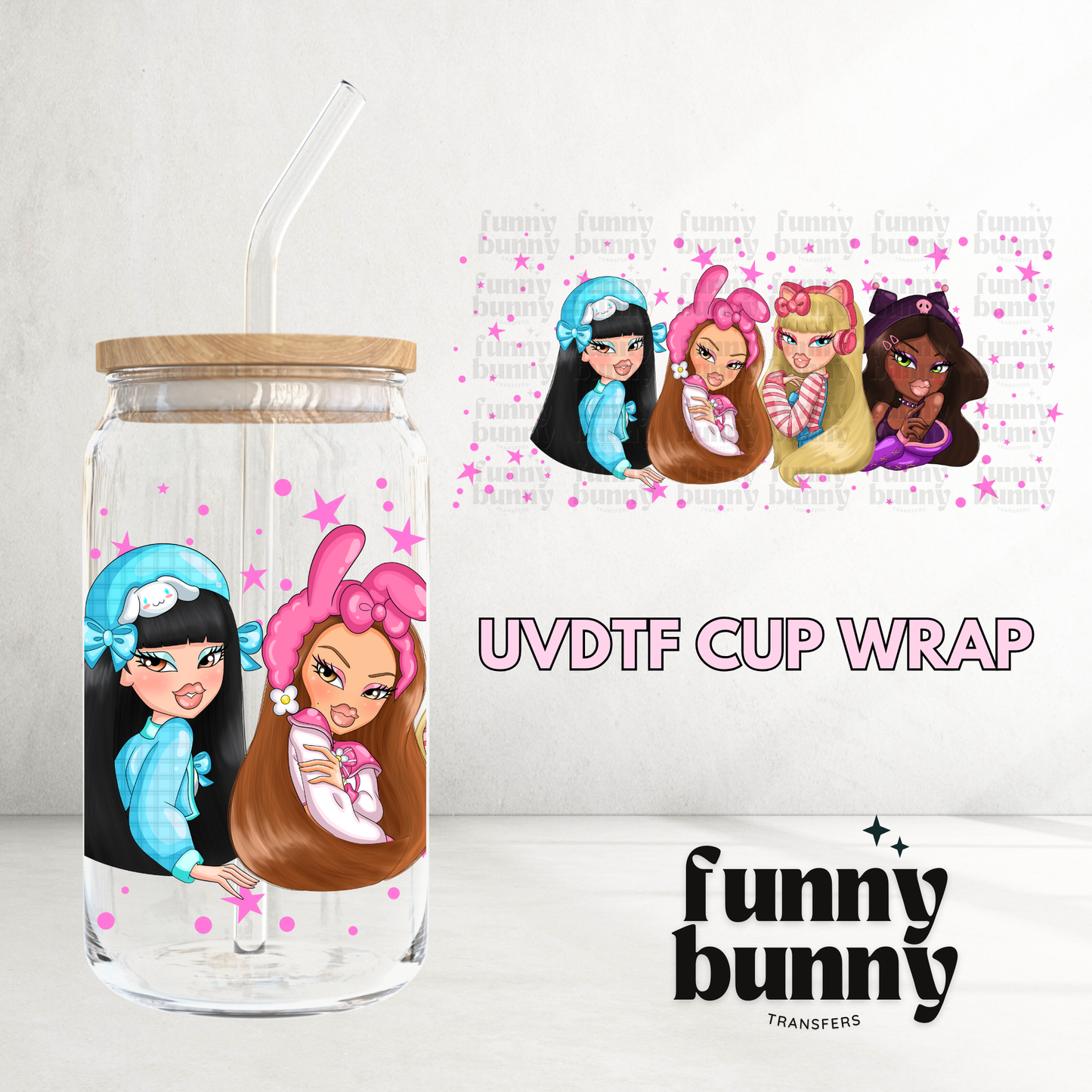 Soft Girl Dollz - 16oz UVDTF Cup Wrap