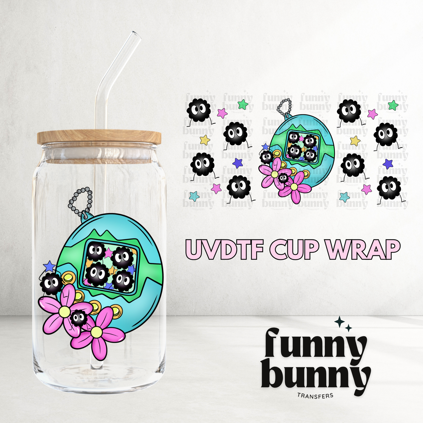 Soot Tamagotchi - 16oz UVDTF Cup Wrap
