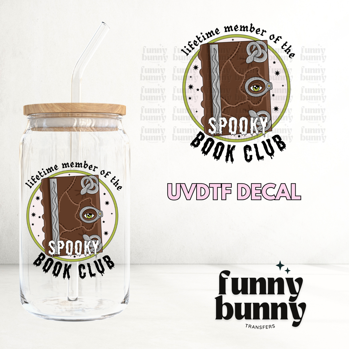 Spooky Book Club II - UVDTF Decal
