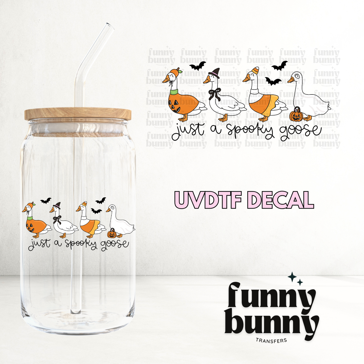 Spooky Goose Cuties - UVDTF Decal