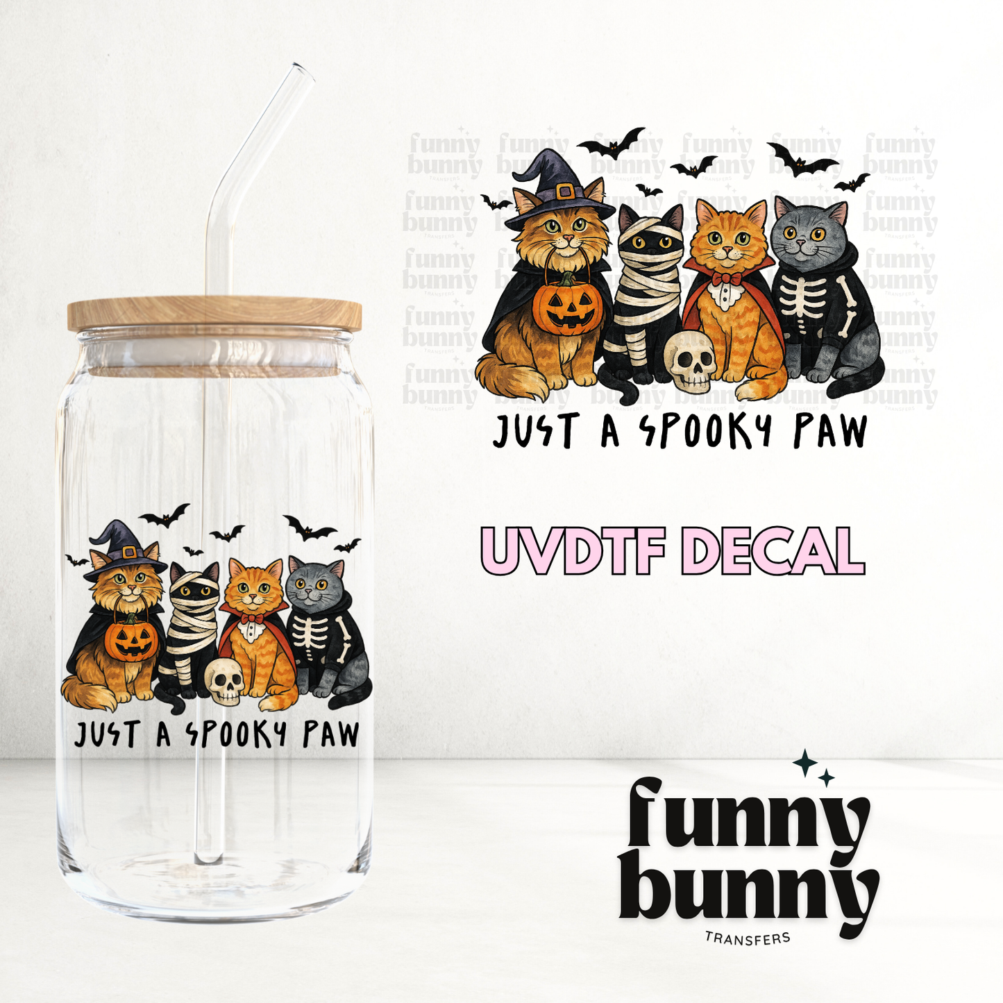 Spooky Paw I - UVDTF Decal