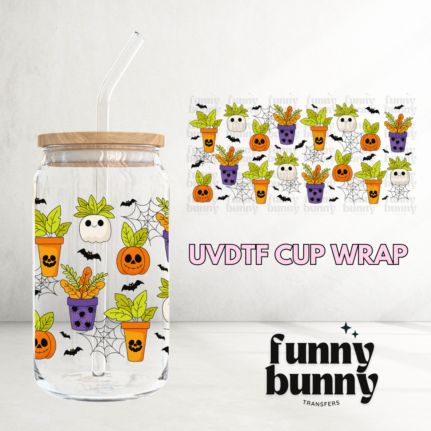 Spooky Plants 2.0 - 16oz UVDTF Cup Wrap