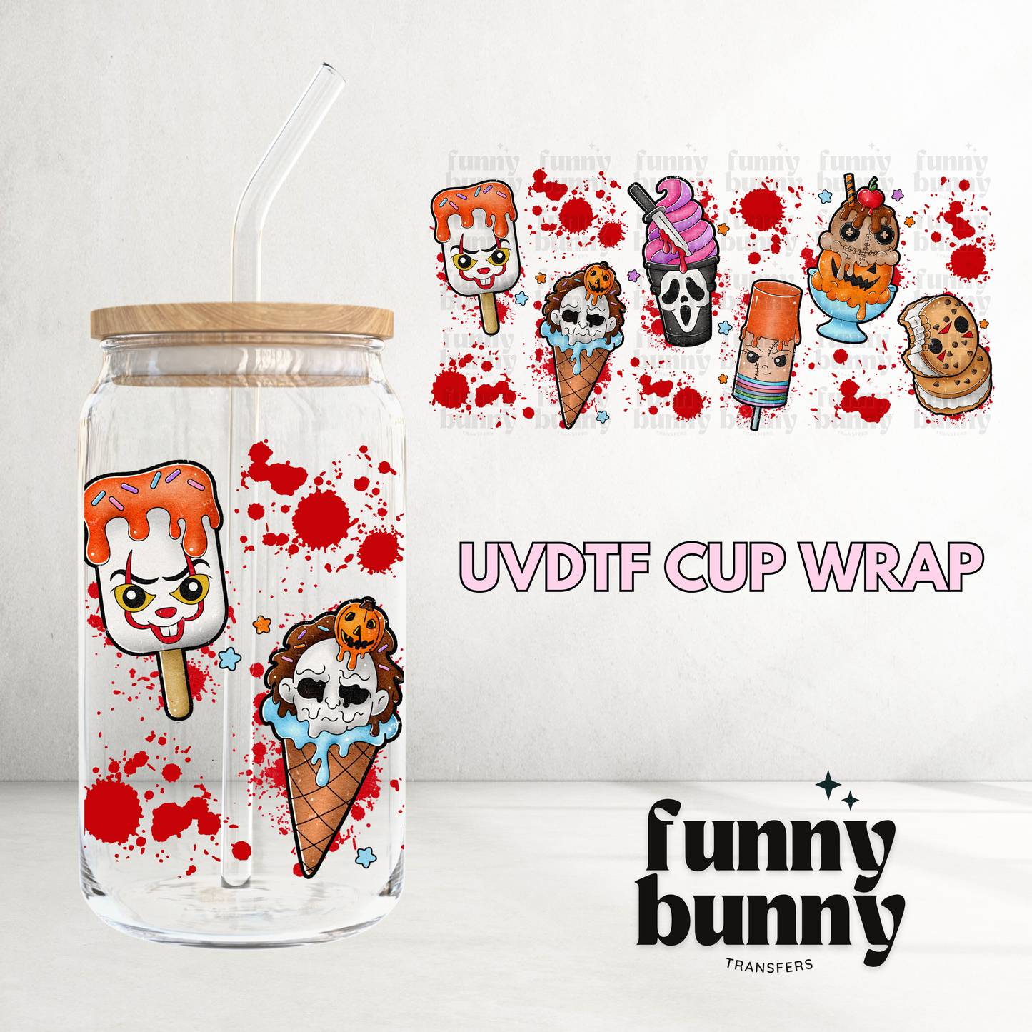 Spooky Popsicles - 16oz UVDTF Cup Wrap