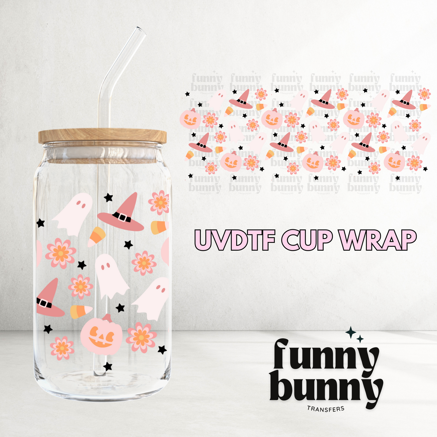 Spooky Pumpkin - 16oz UVDTF Cup Wrap