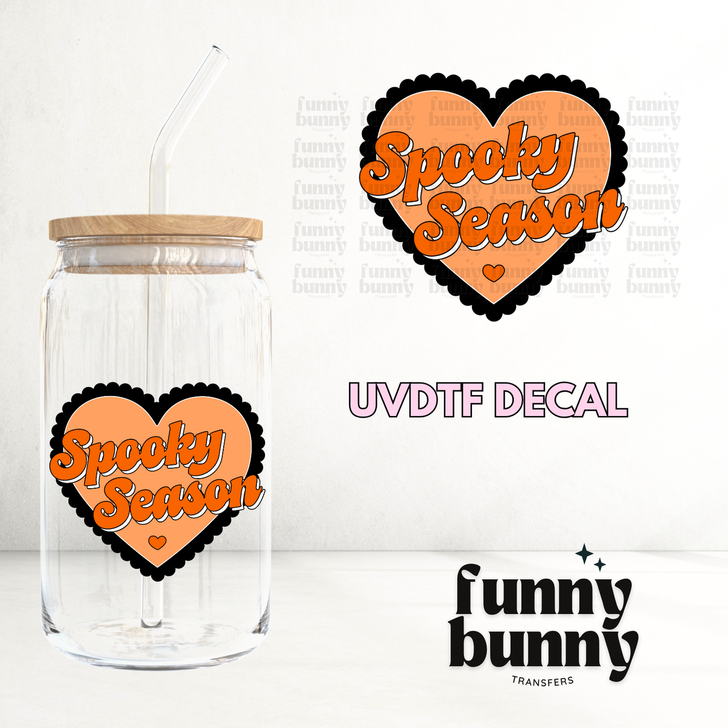 Spooky Season Heart - UVDTF Decal