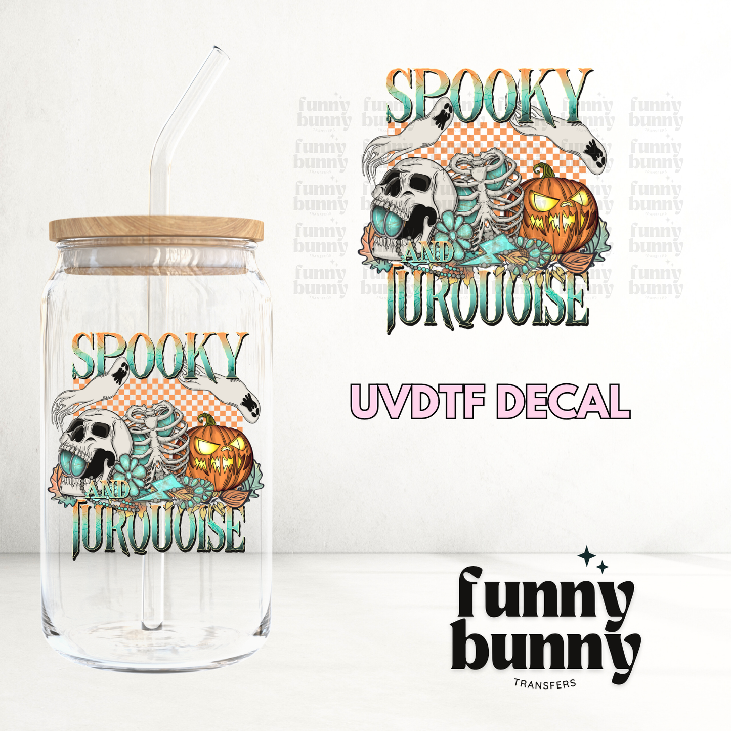 Spooky Turquoise - UVDTF Decal