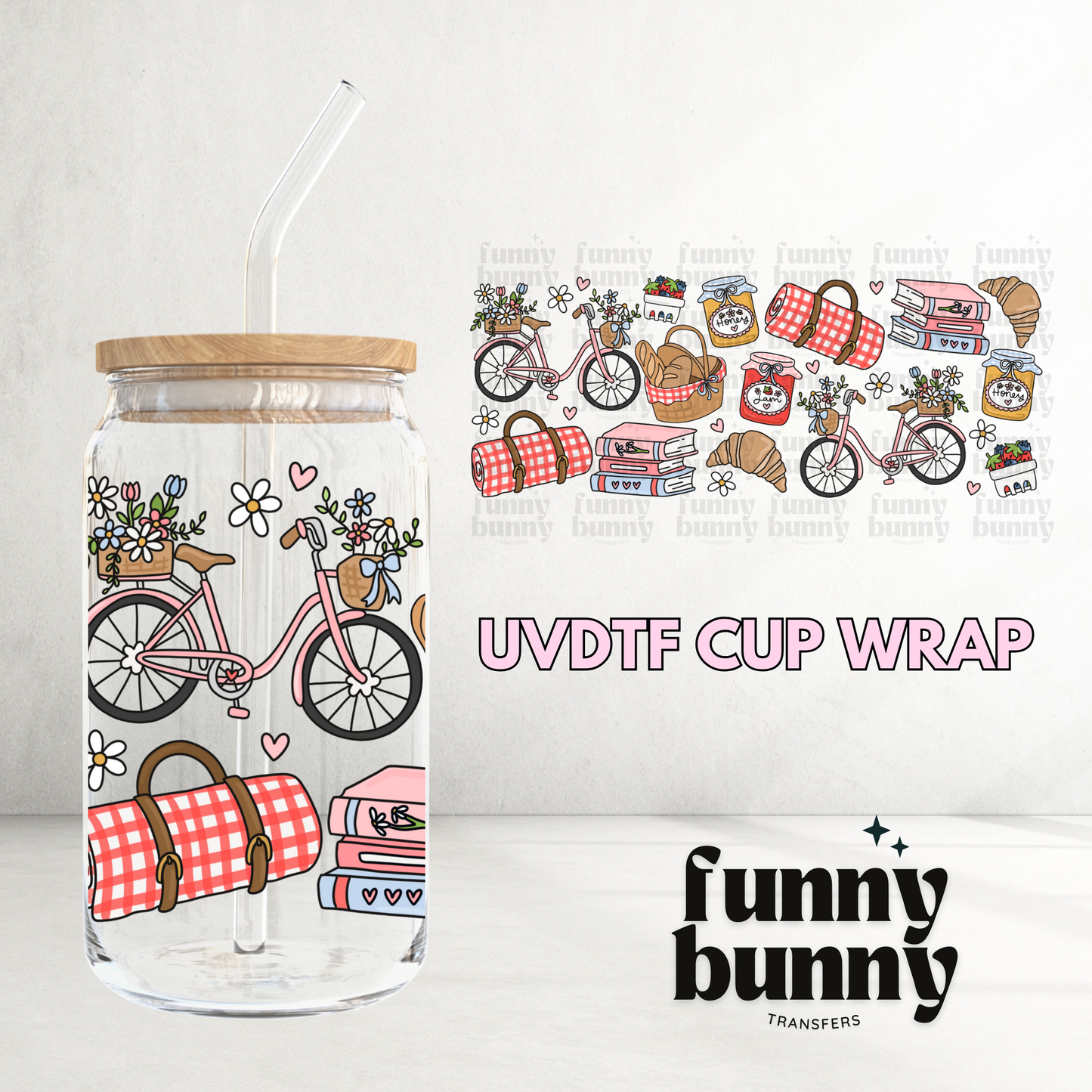 Spring Bike Ride - 16oz UVDTF Cup Wrap
