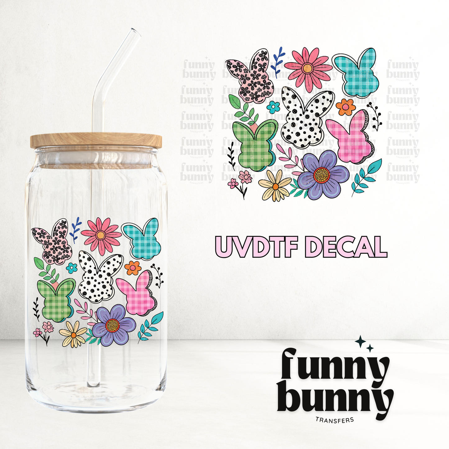 Spring Bunnies - UVDTF Decal