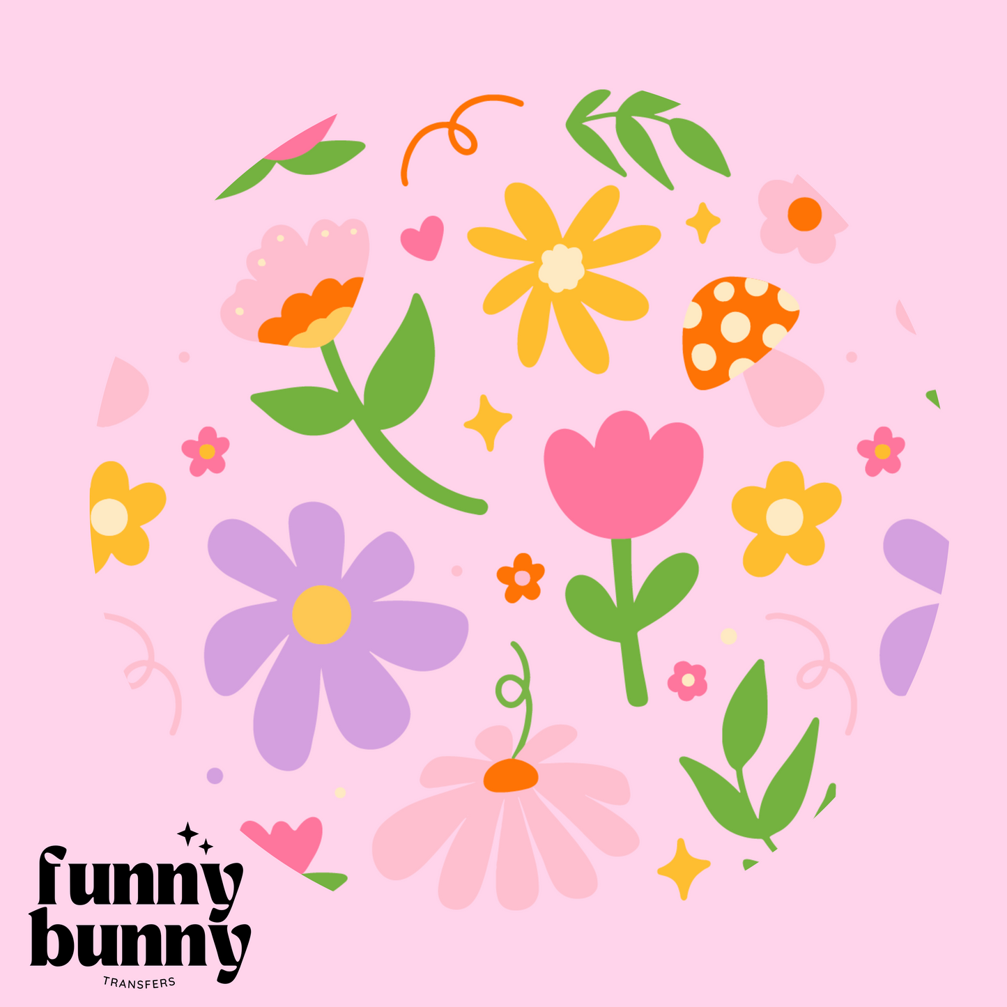 Spring Floral Doddle - UVDTF Lid Decal