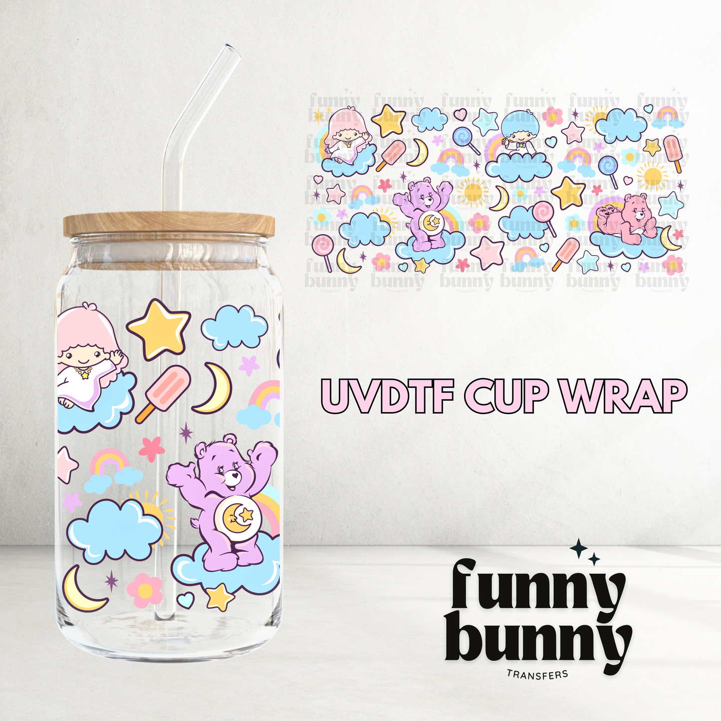 Star Bears - 16oz UVDTF Cup Wrap