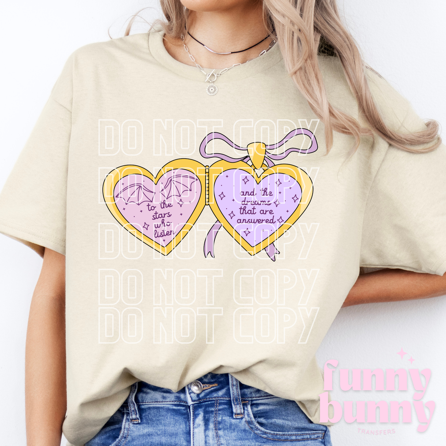 Stars Who Listen Locket Lavender - DTF Transfer