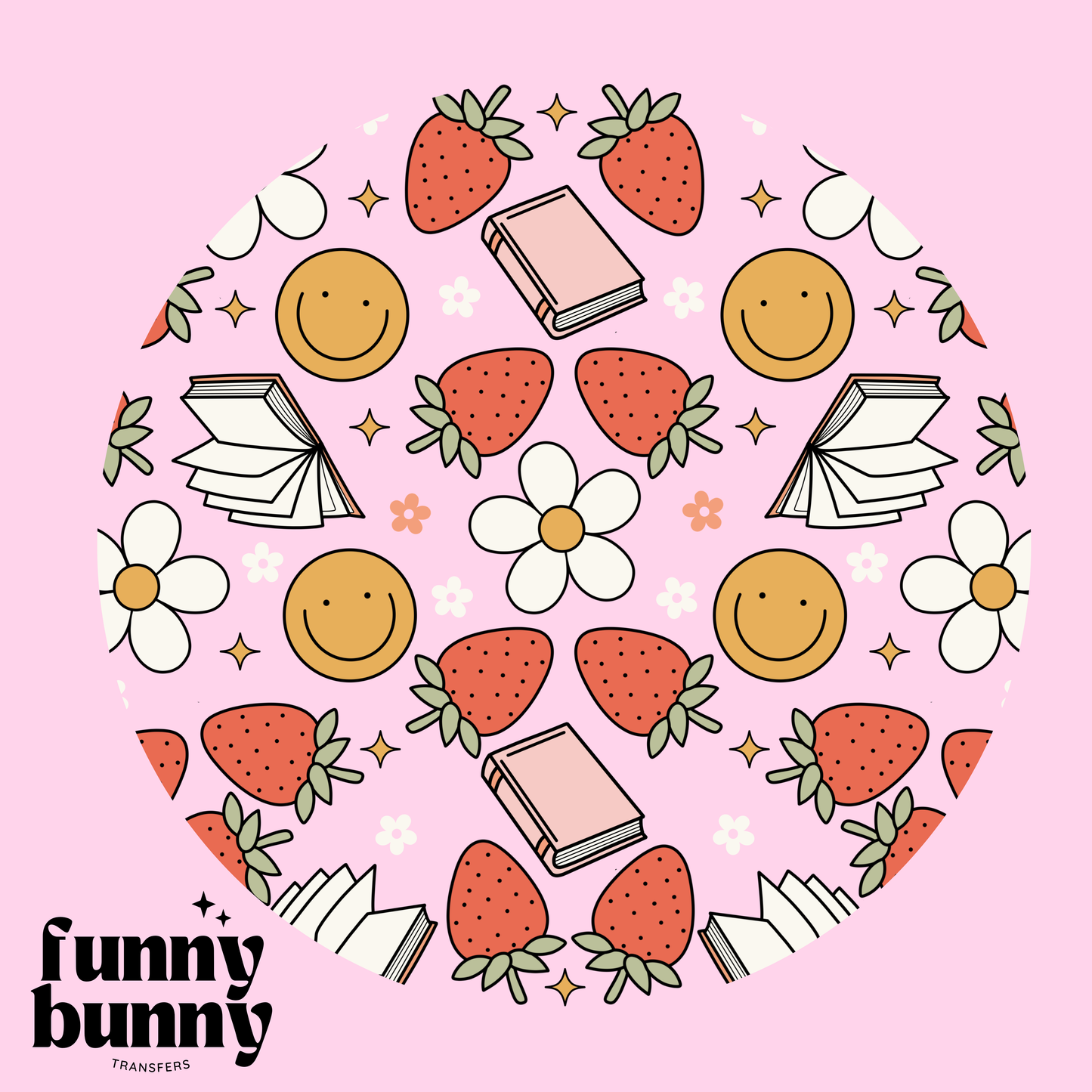 Strawberries Books - UVDTF Lid Decal