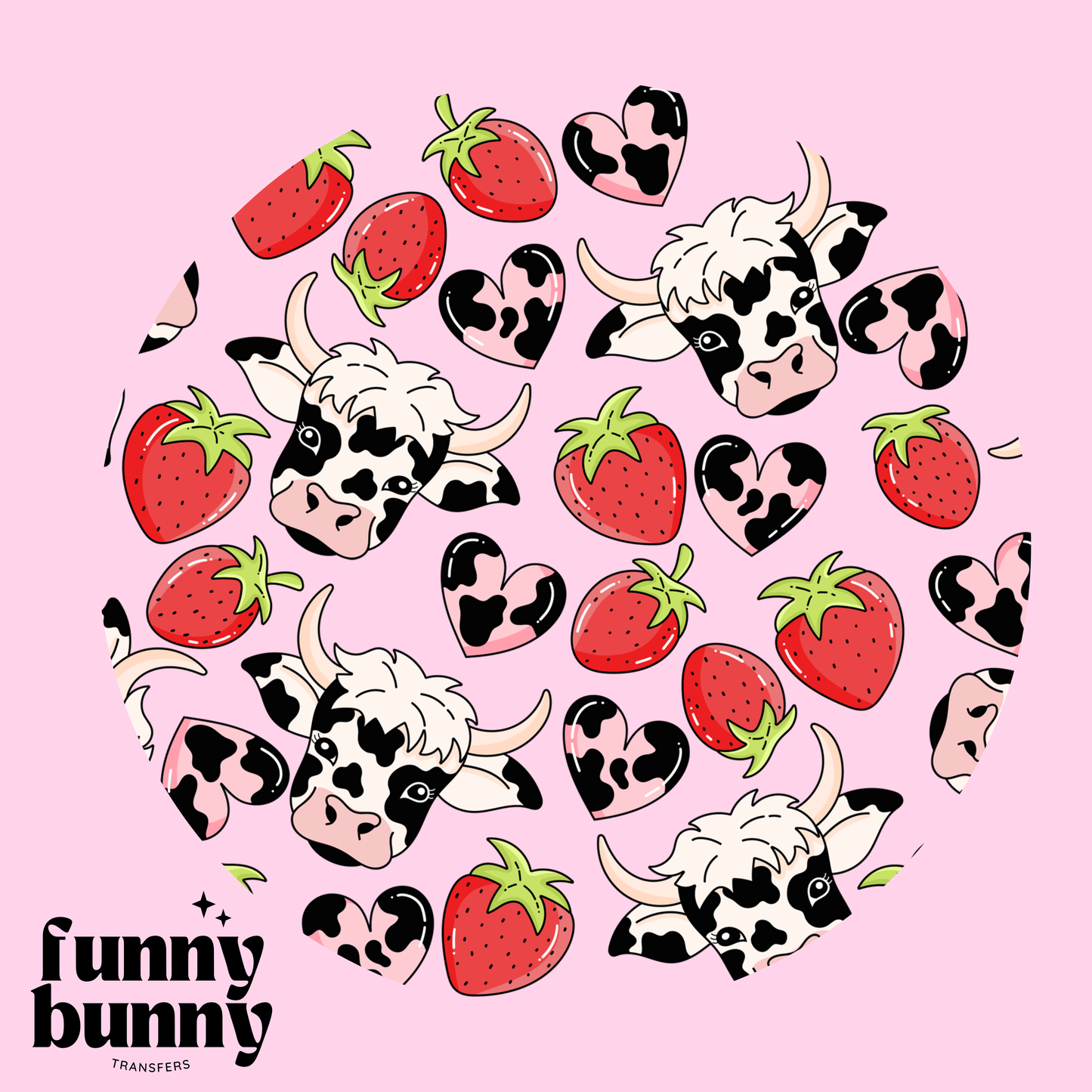 Strawberry Cow - UVDTF Lid Decal