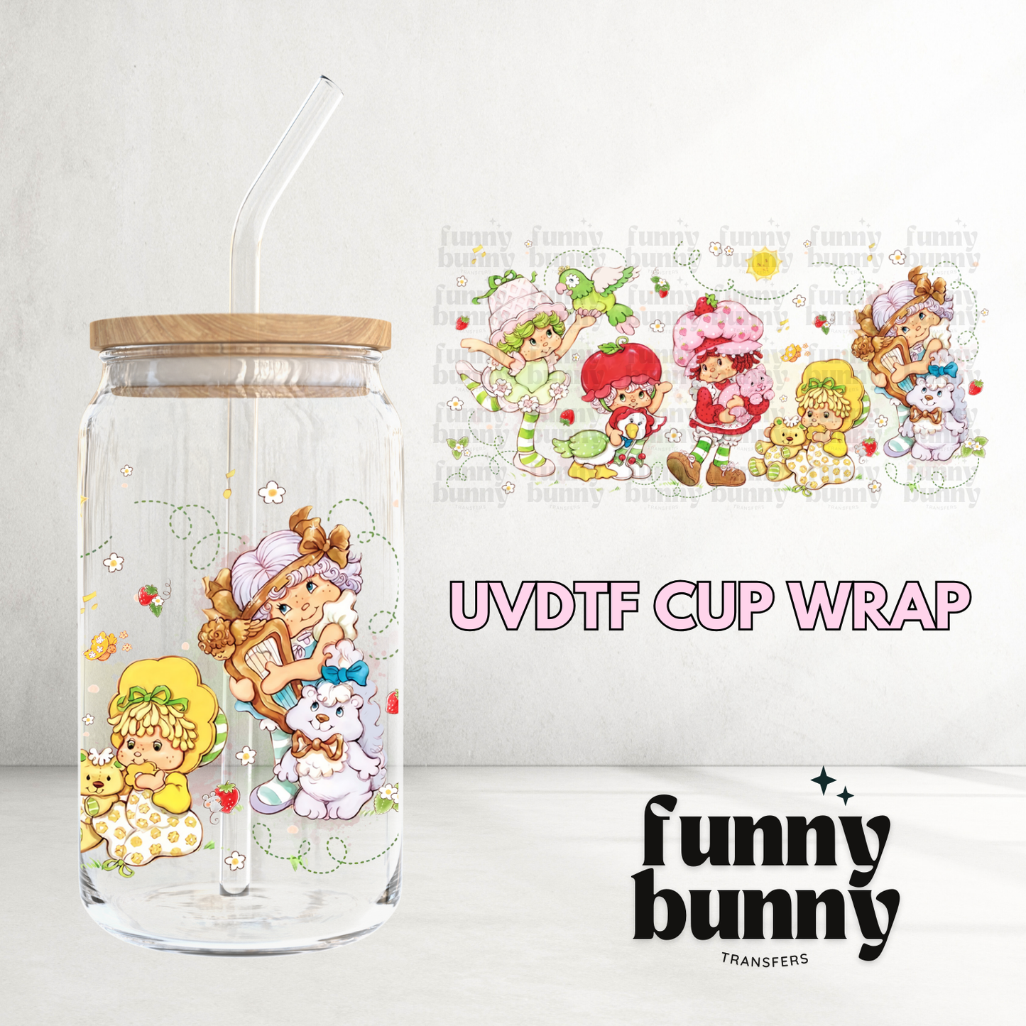 Strawberry Girlies - 16oz UVDTF Cup Wrap