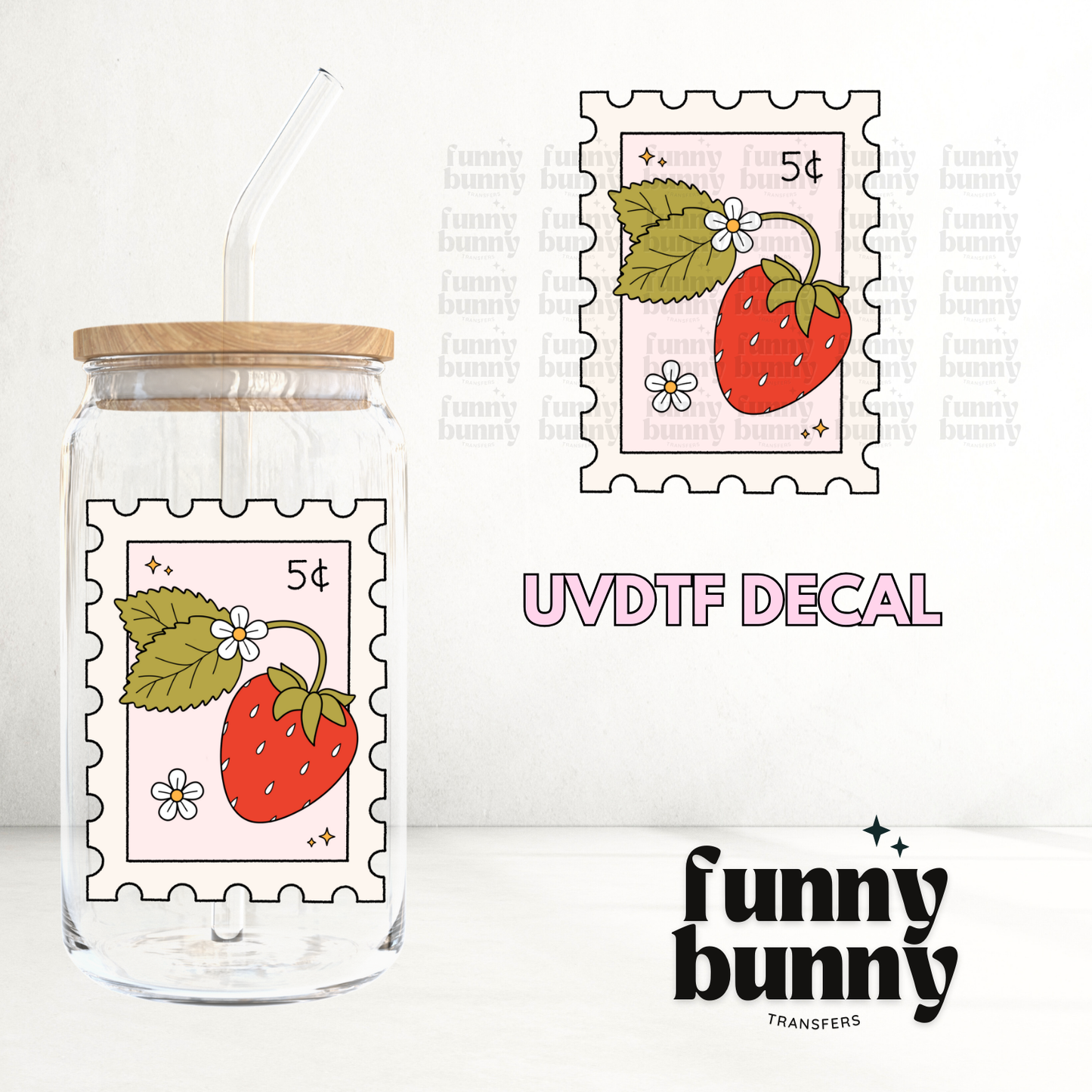 Strawberry Stamp - UVDTF Decal