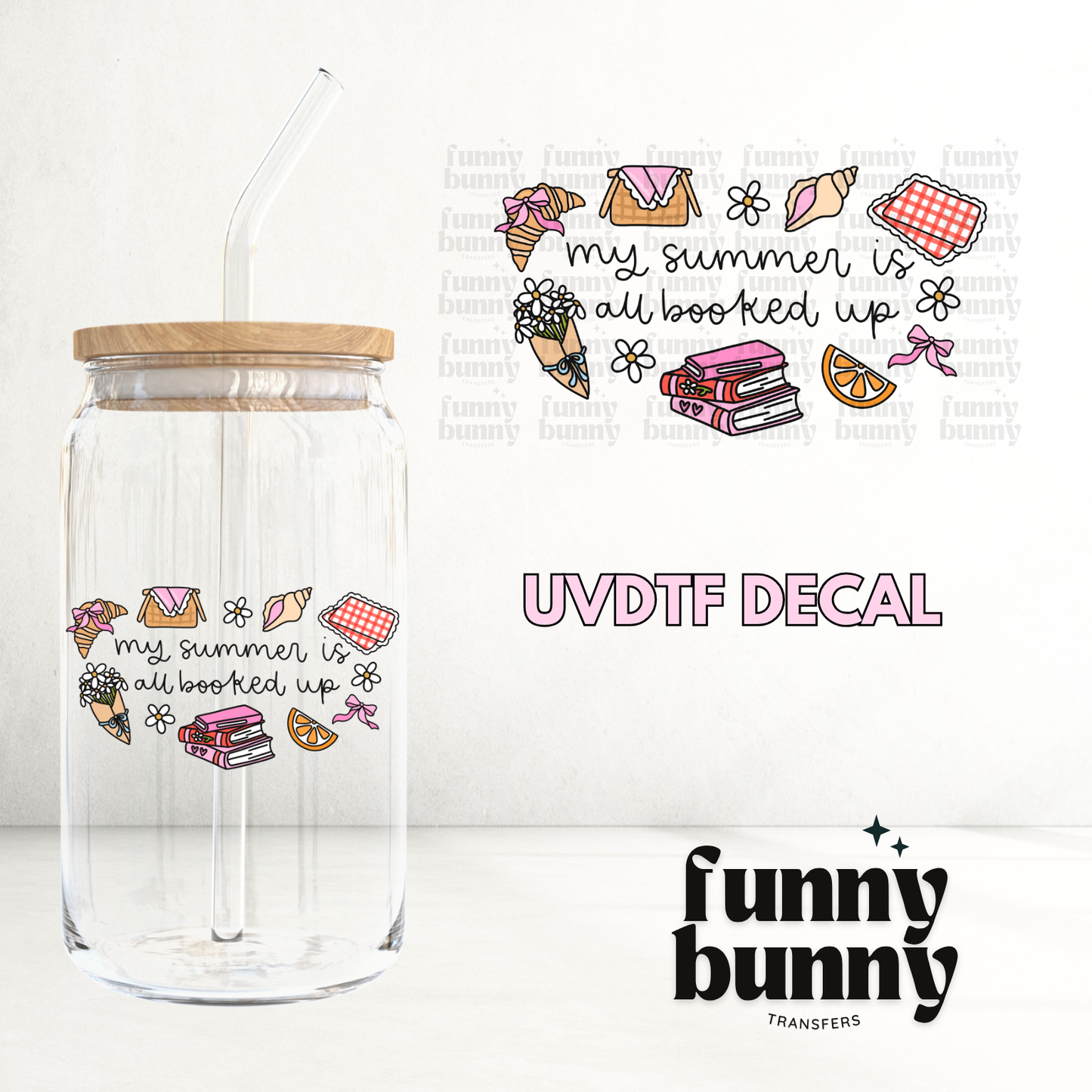 Summer All Booked 2.0 - UVDTF Decal