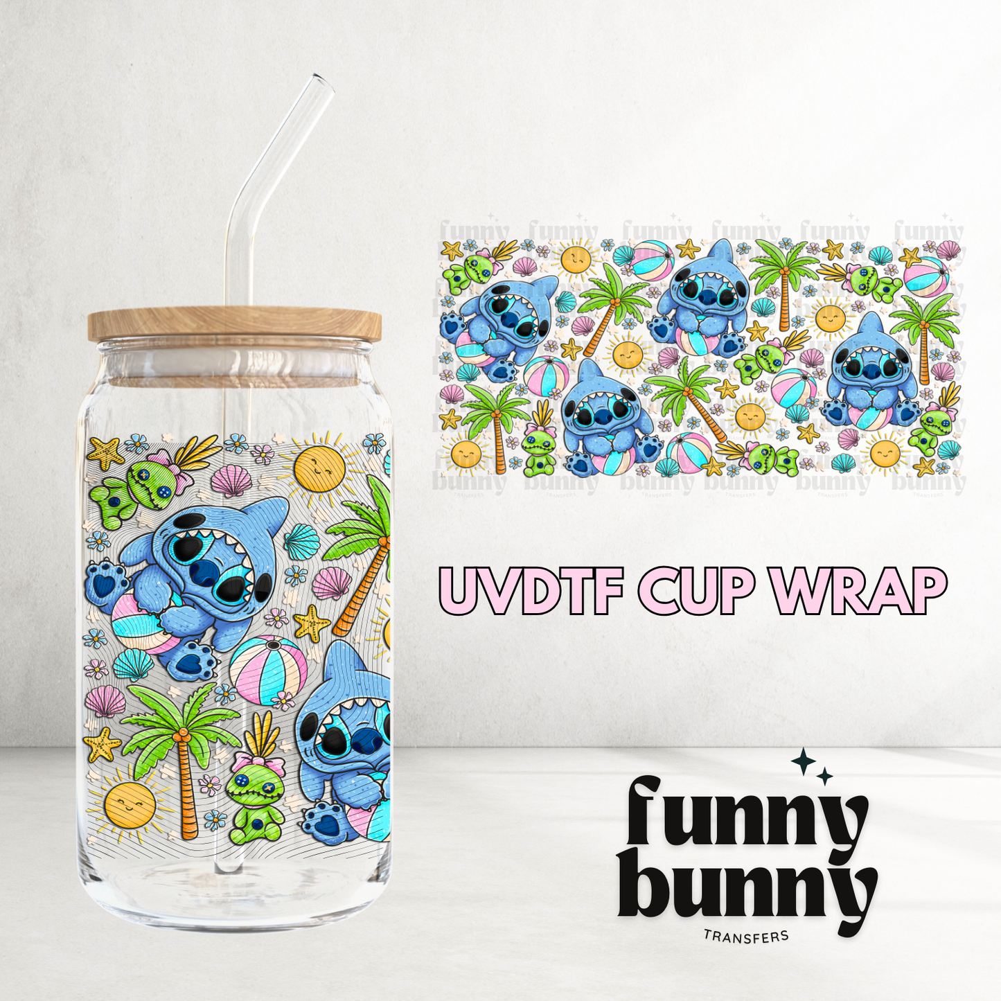 Summer Monster - 16oz UVDTF Cup Wrap