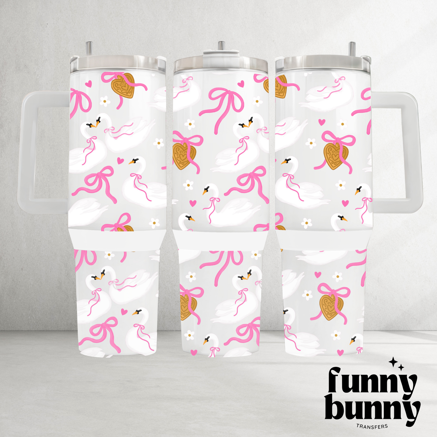 Swans & Bows - 40oz UVDTF Tumbler Wrap