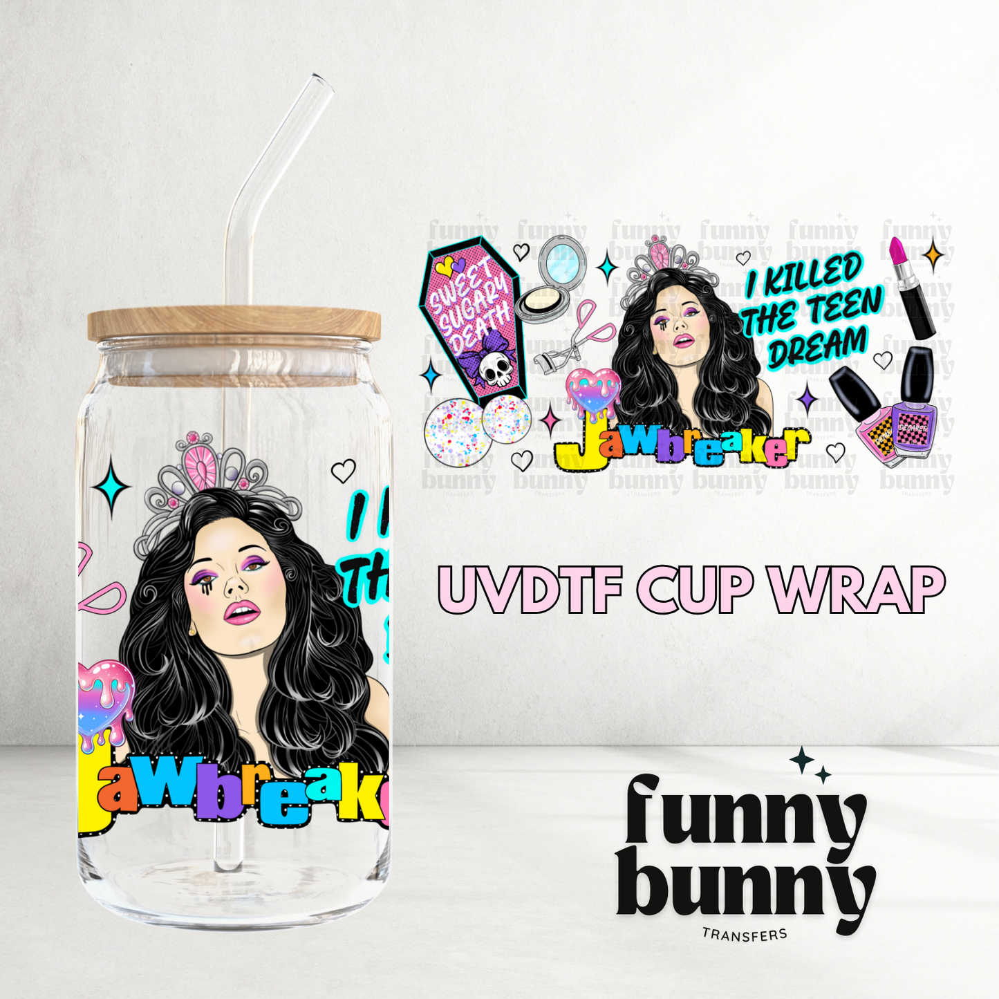 Sweet Jawbreaker - 16oz UVDTF Cup Wrap