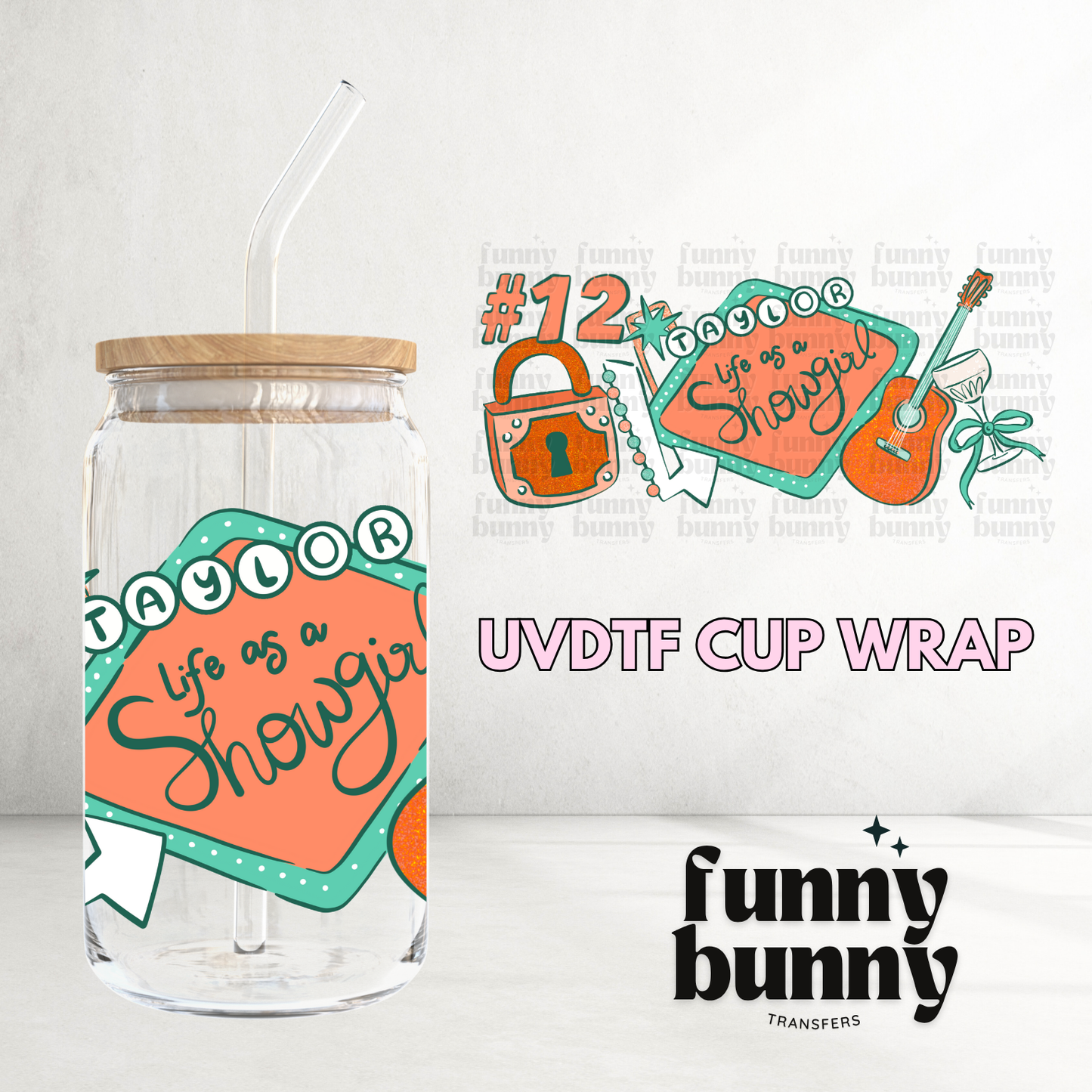 TS Showgirl #12 - 16oz UVDTF Cup Wrap