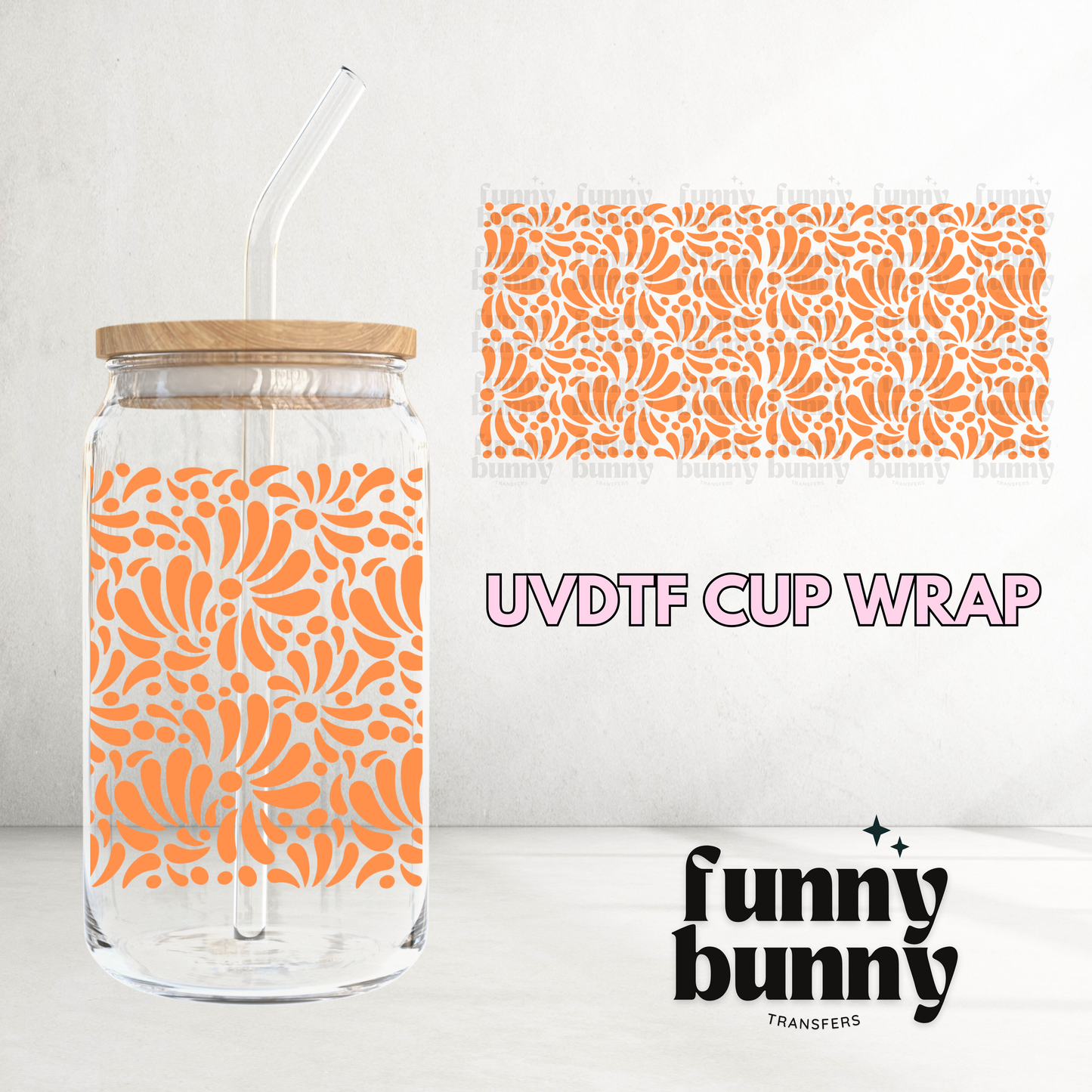 Talavera Apricot - 16oz UVDTF Cup Wrap