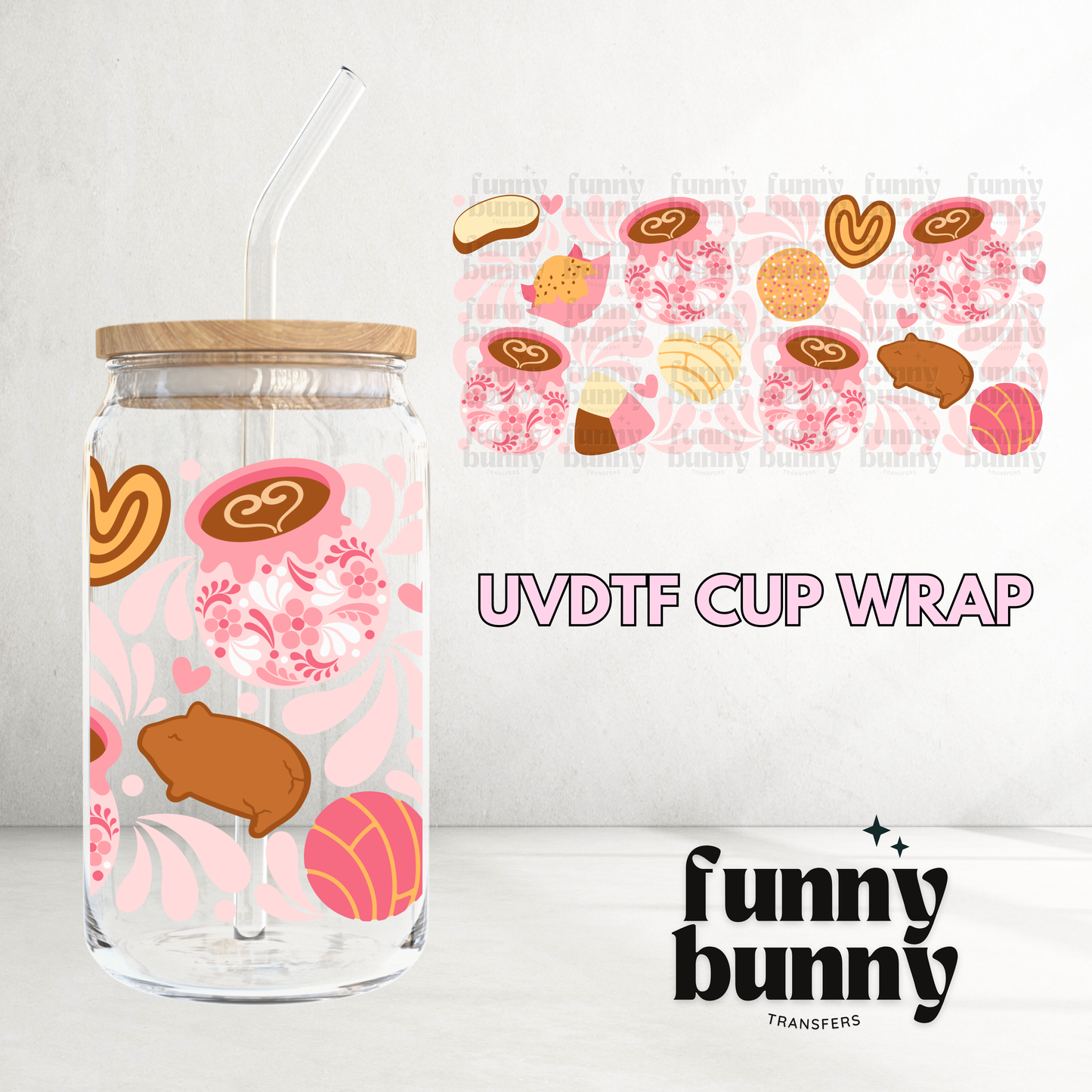 Talavera Conchas - 16oz UVDTF Cup Wrap