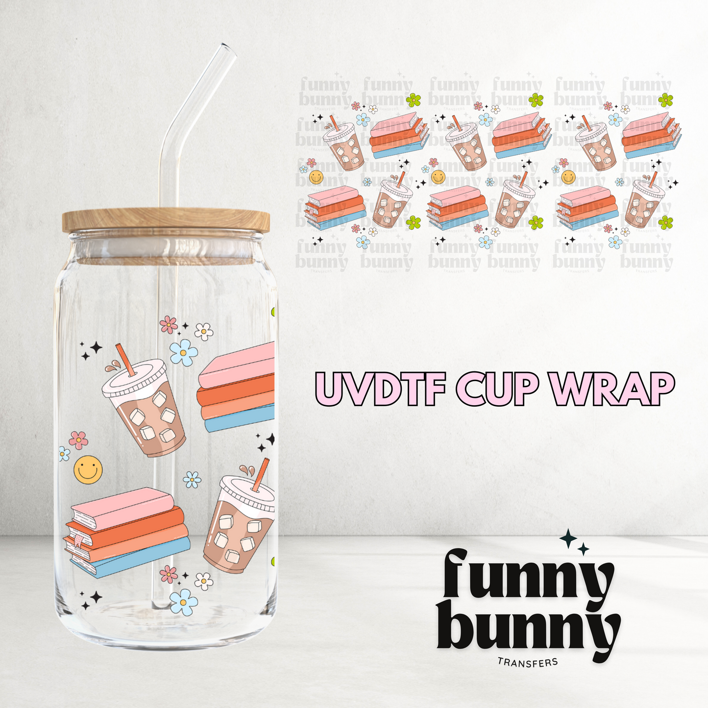 The Book Club - 16oz UVDTF Cup Wrap