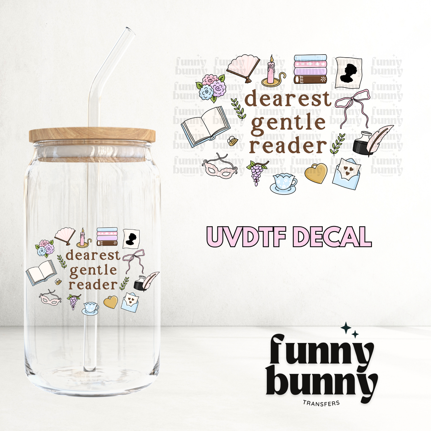 The Gentle Reader - UVDTF Decal