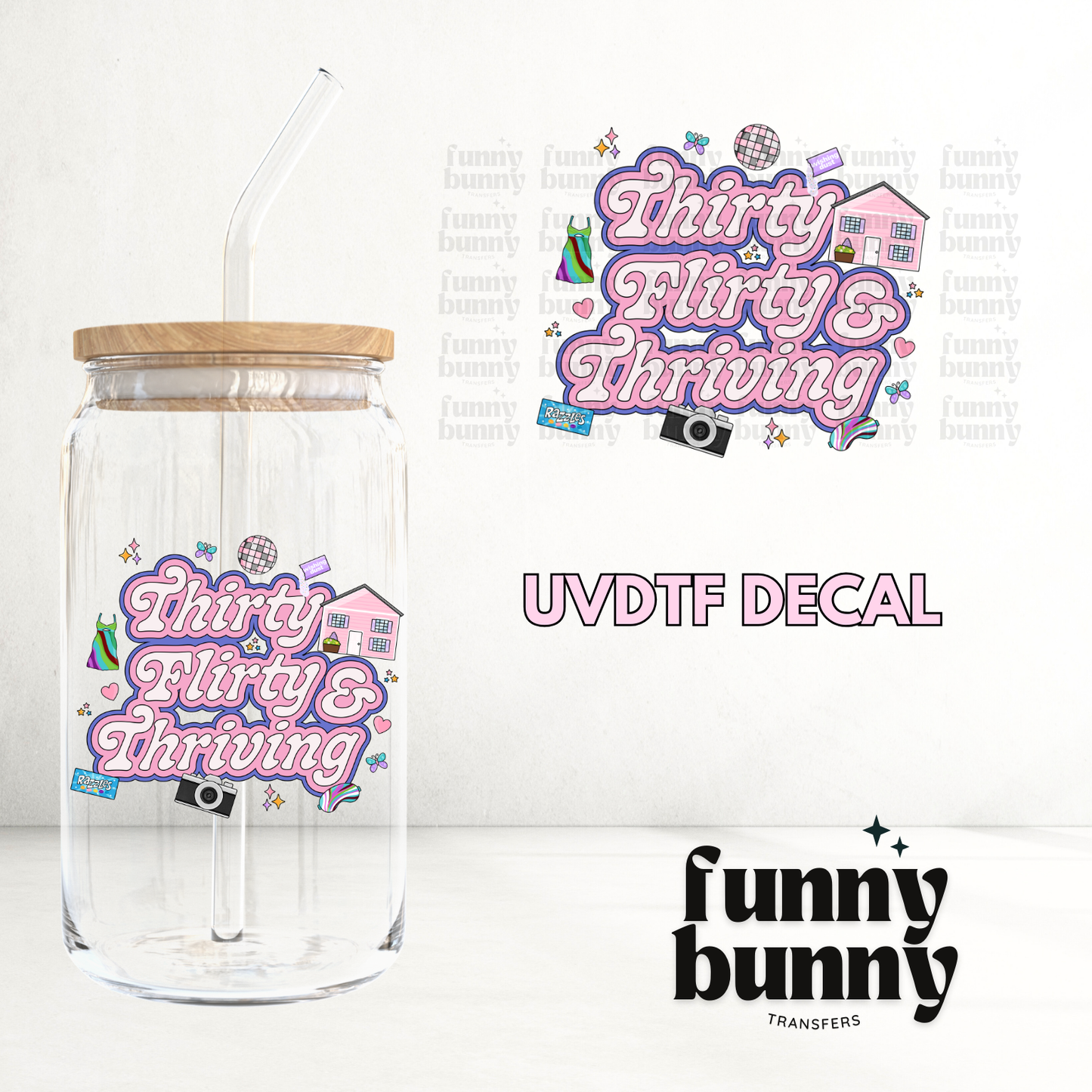 Thirty - UVDTF Decal