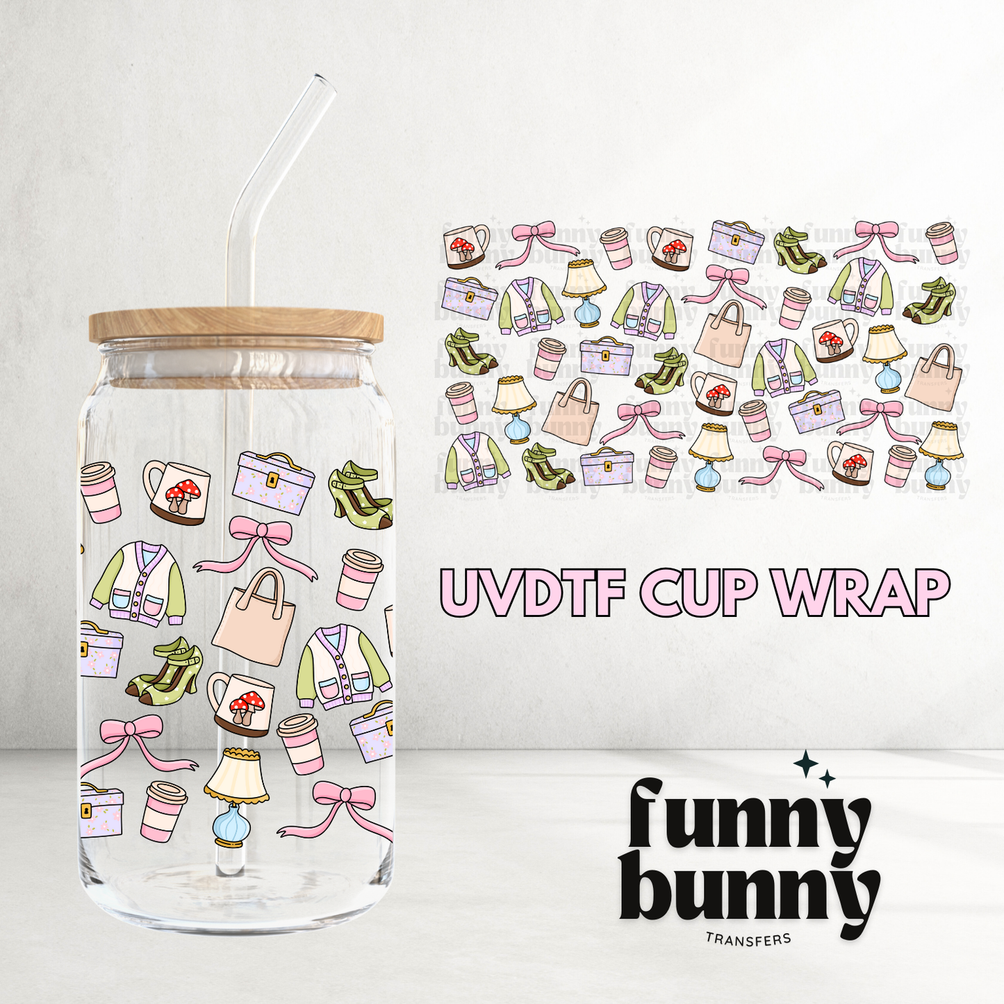 Thrifted Rags - 16oz UVDTF Cup Wrap