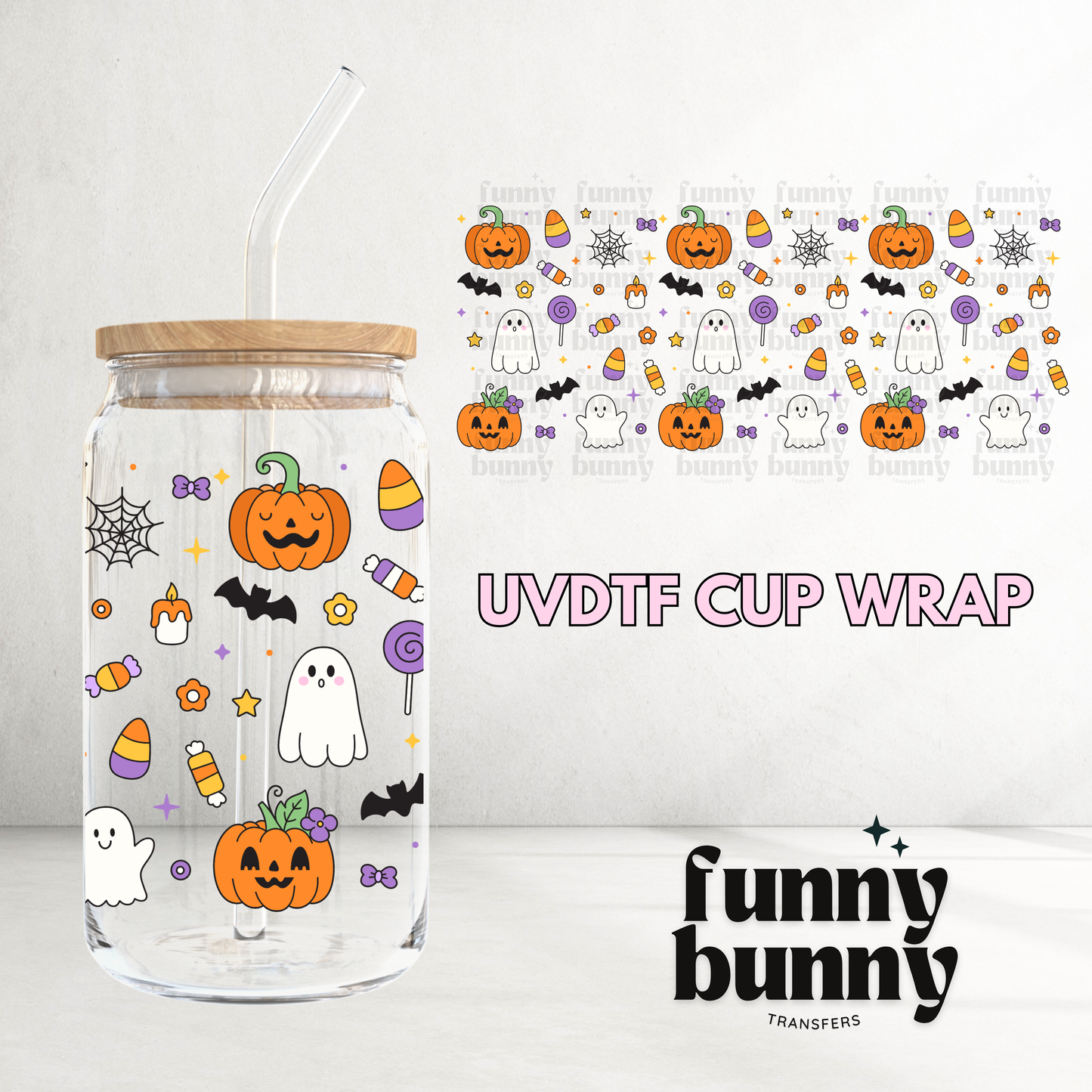 Trick Or Treats - 16oz UVDTF Cup Wrap