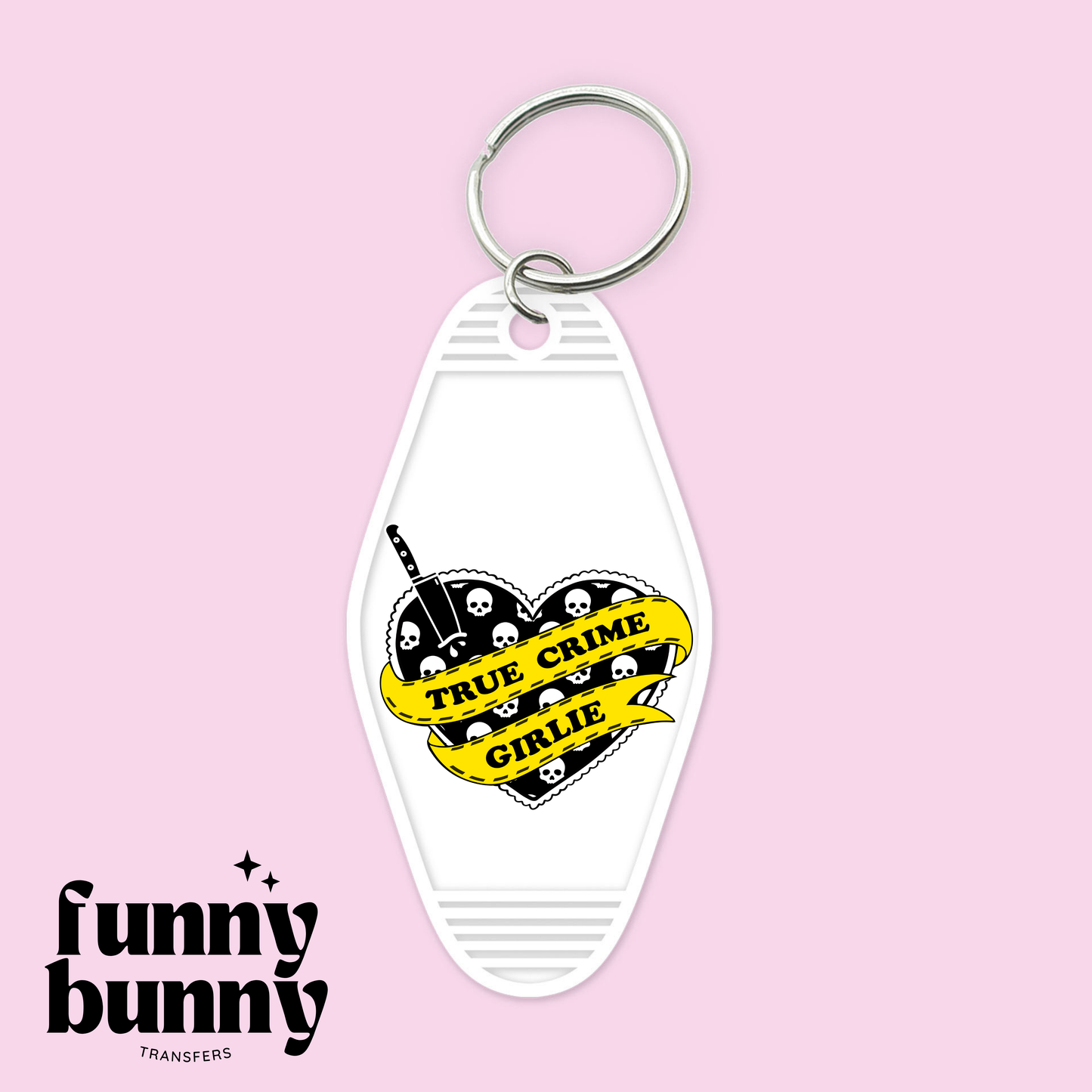 True Crime Girly Heart - Motel Keychain