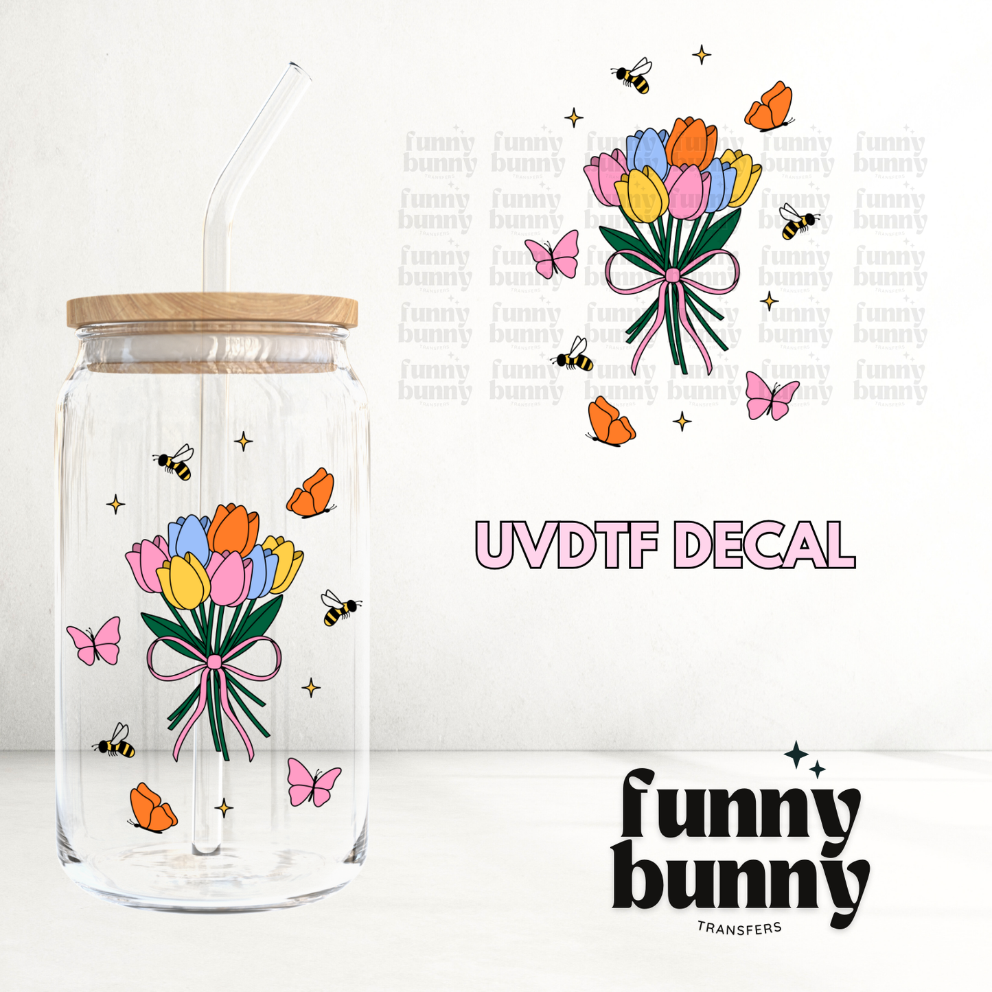 Tulip Spring Bouquet I - UVDTF Decal