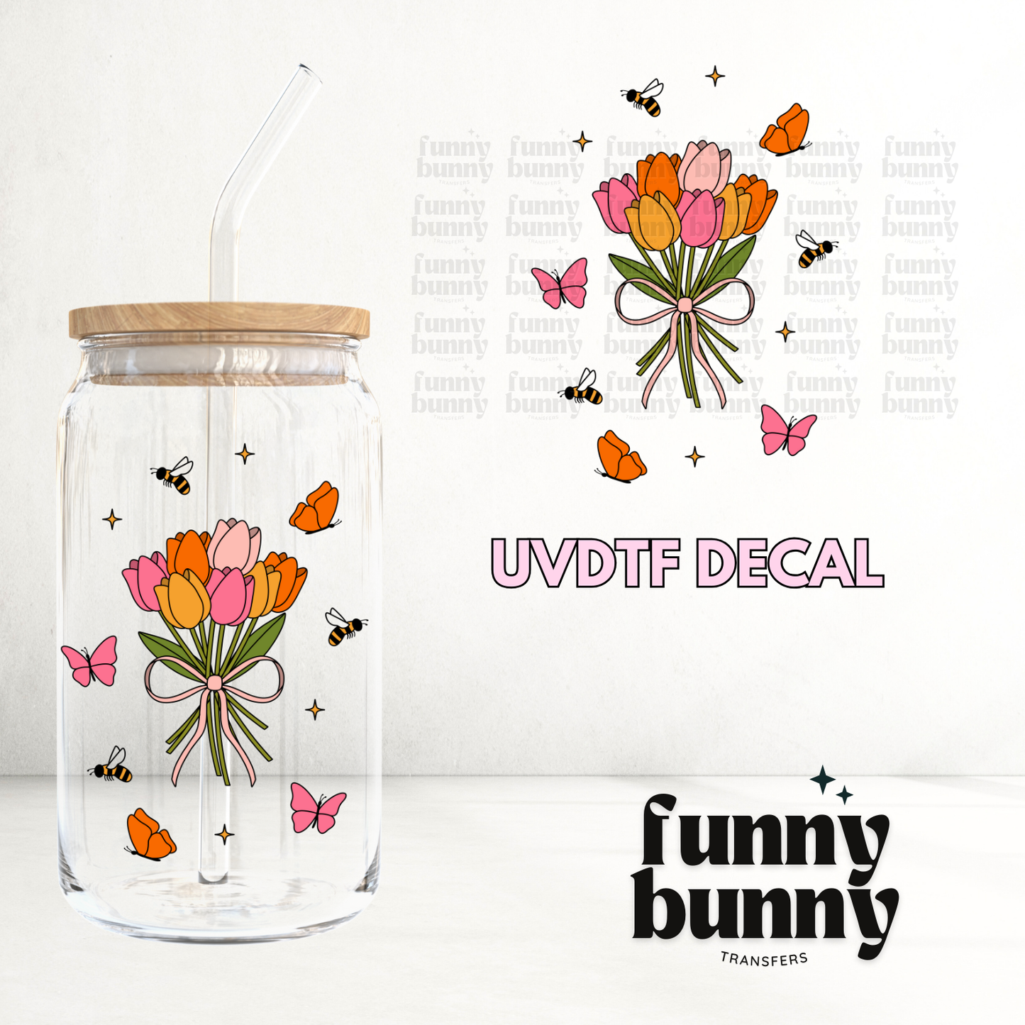 Tulip Spring Bouquet II - UVDTF Decal