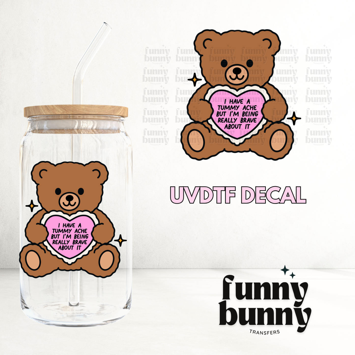 Tummy Ache - UVDTF Decal