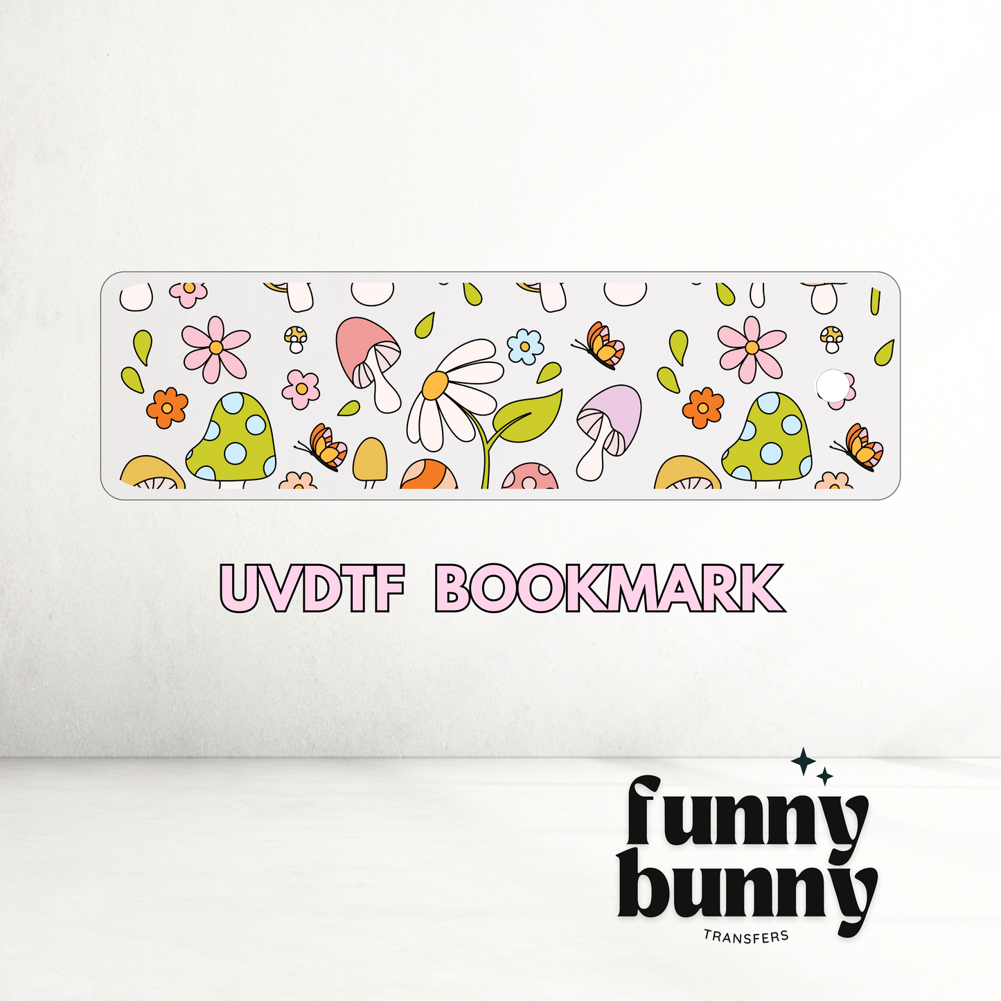 Spring Mushies - UVDTF Bookmark Decal