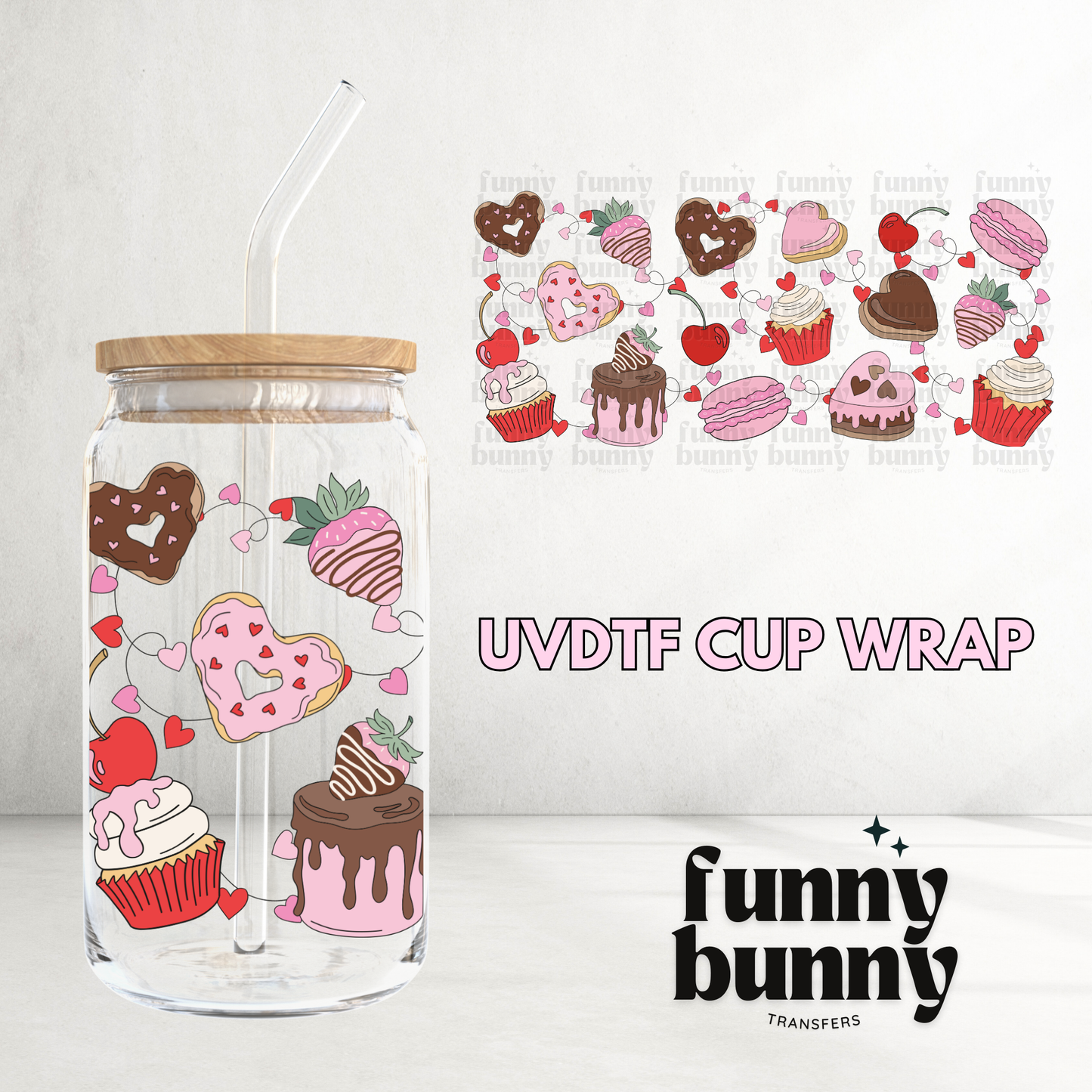 Valentines Sweets - 16oz UVDTF Cup Wrap