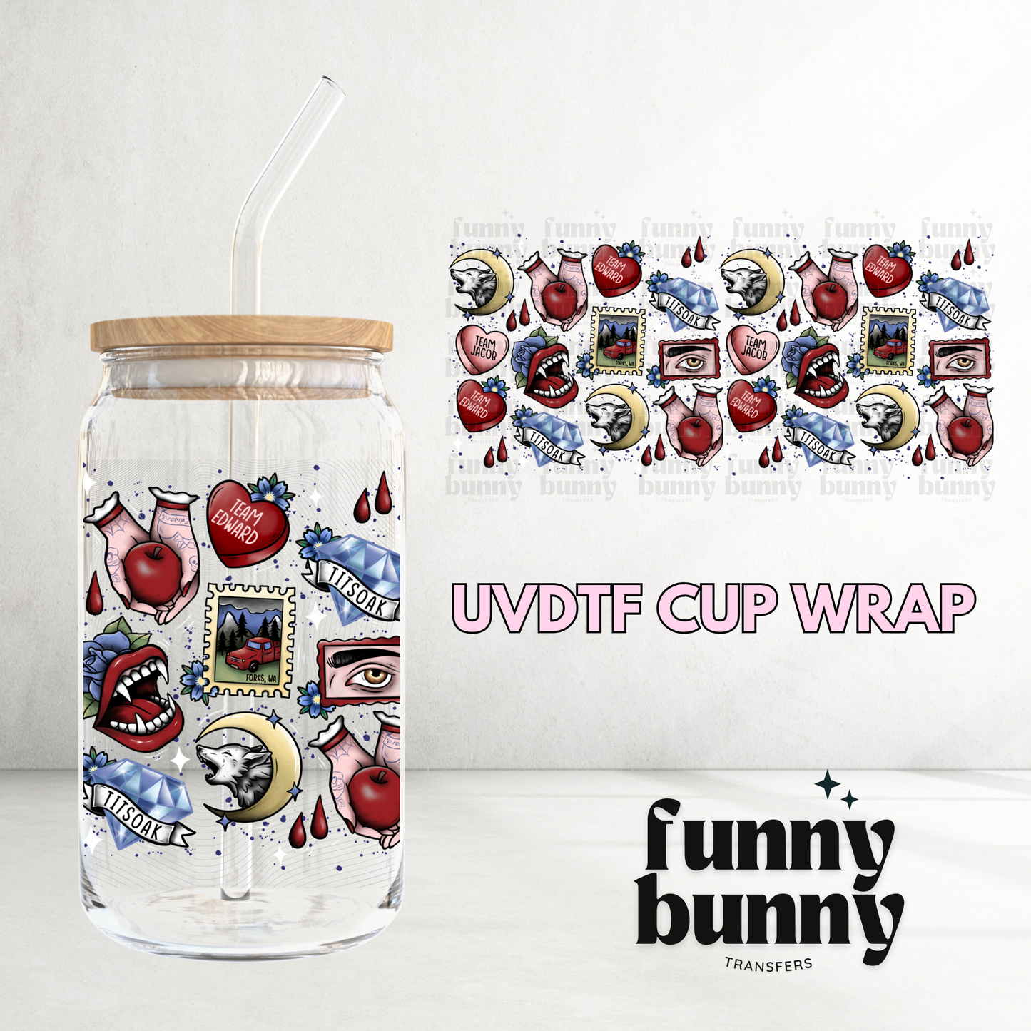 Vampires & Werewolves - 16oz UVDTF Cup Wrap