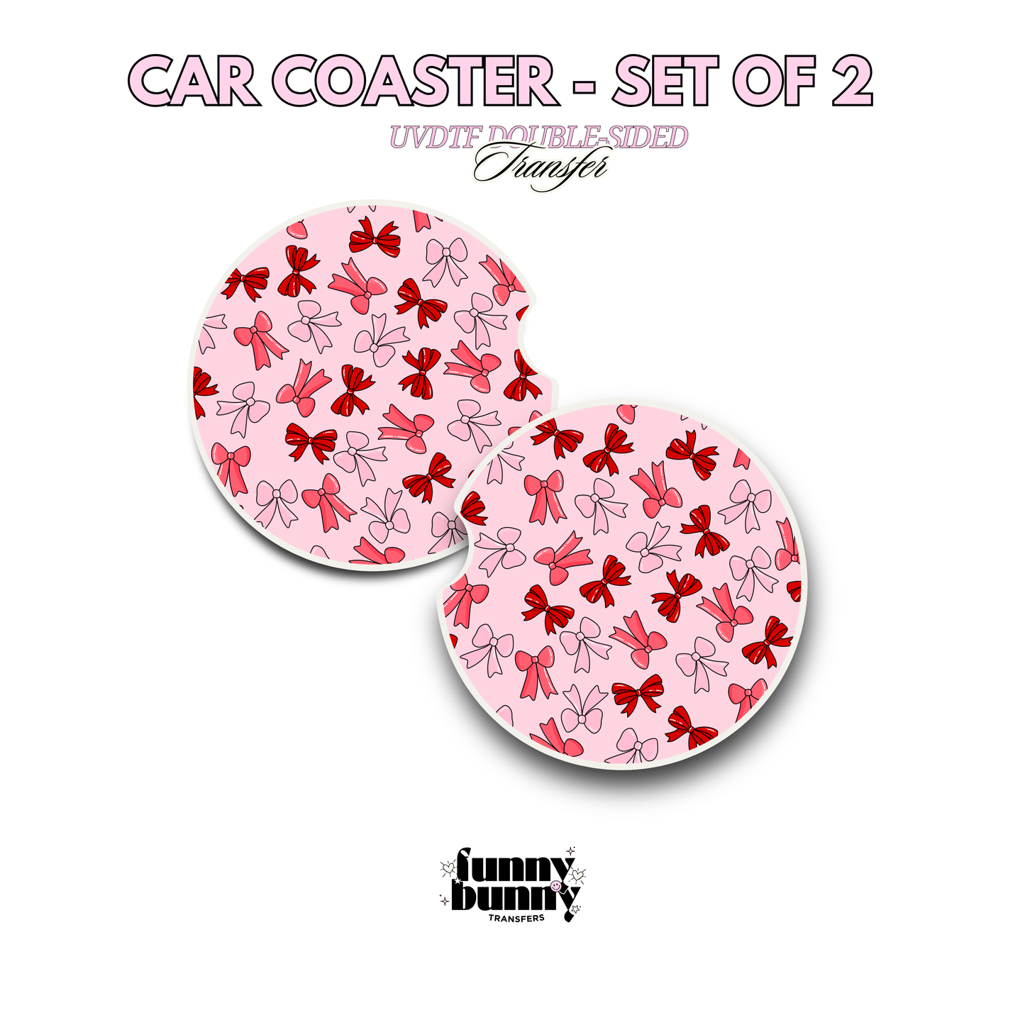 Vday Coquette Bows - UVDTF Coaster