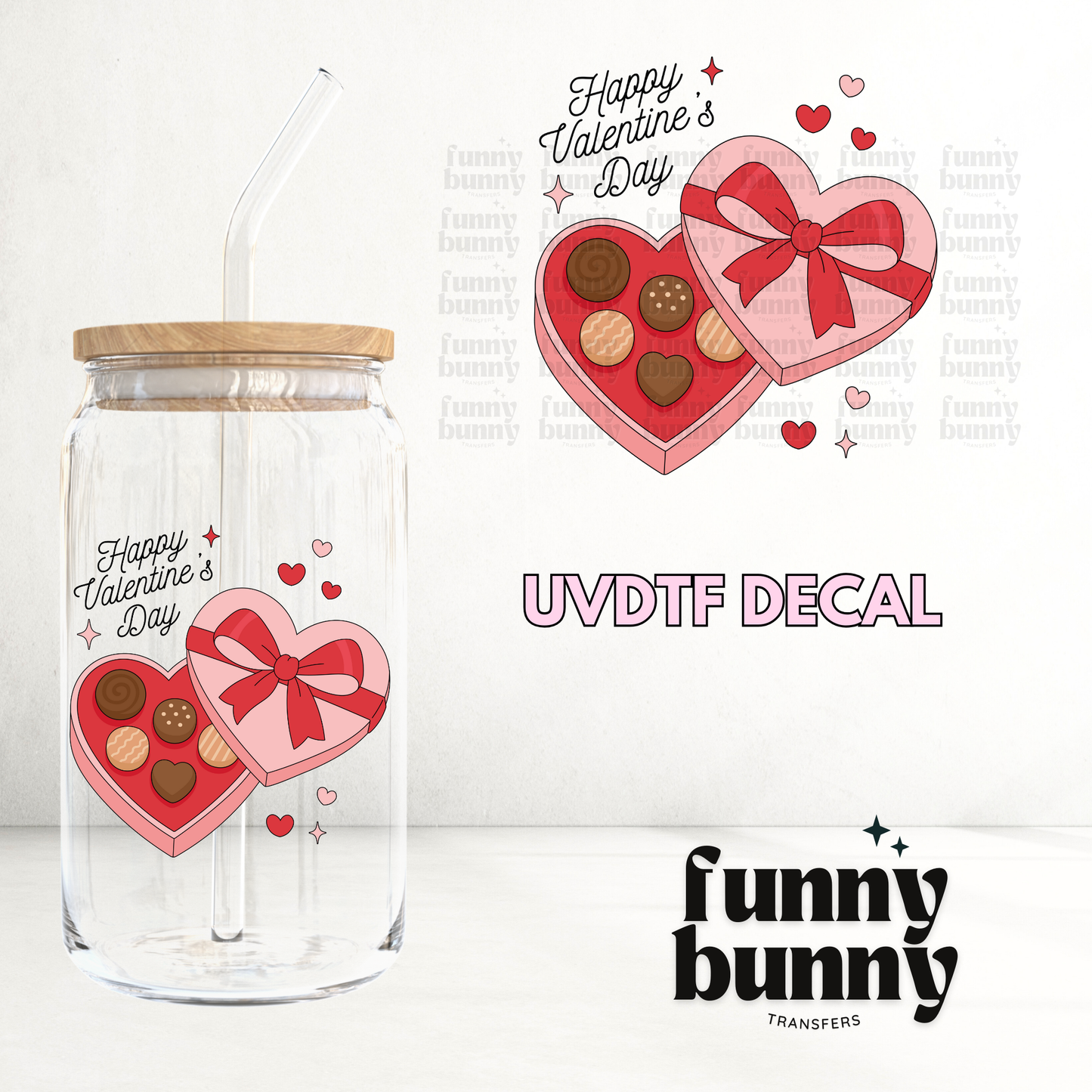 Vday Heart Chocolates - UVDTF Decal