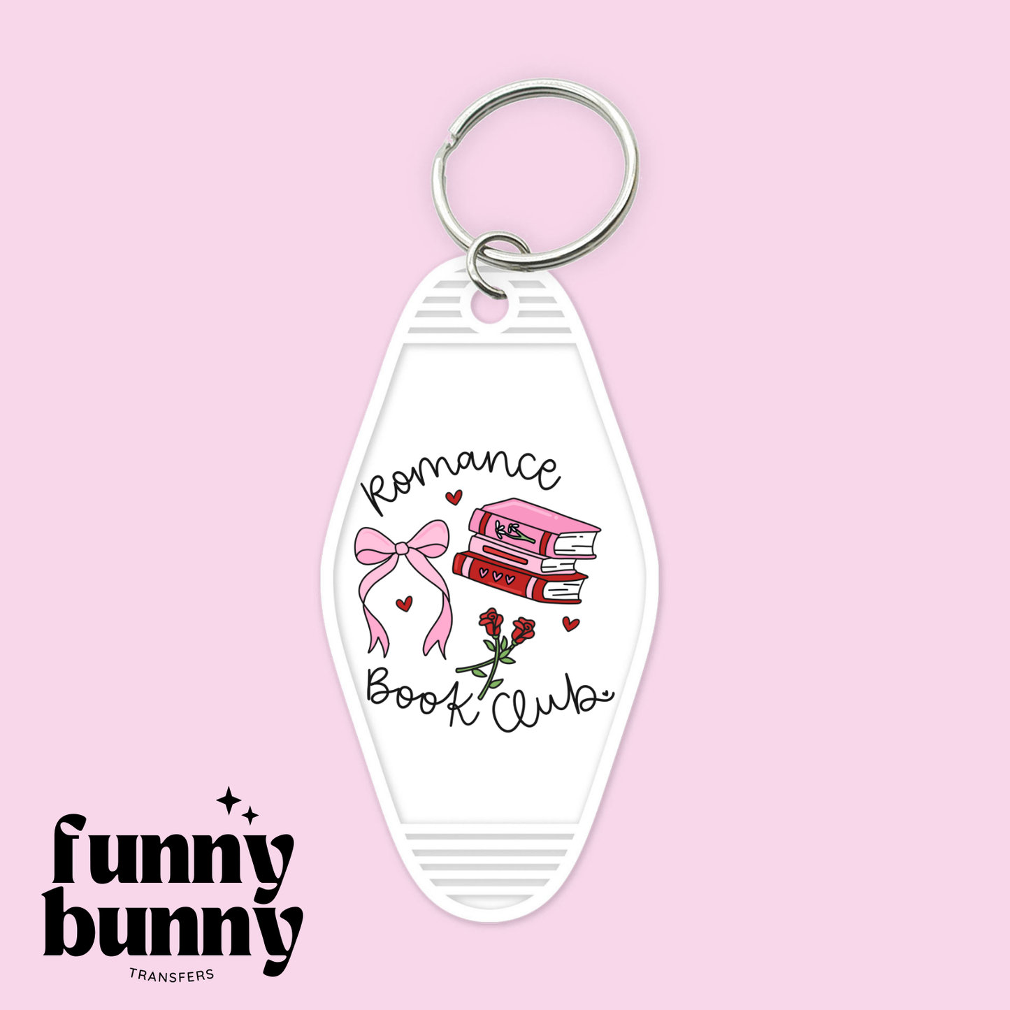 Vday Romance Book Club - Motel Keychain