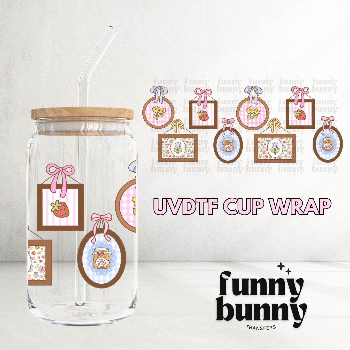 Vintage Frames - 16oz UVDTF Cup Wrap