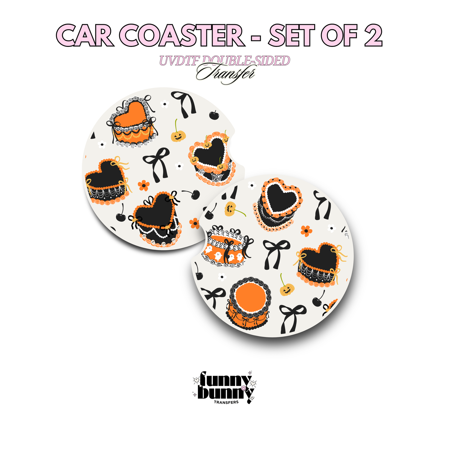 Vintage Halloween Cakes - UVDTF Coaster