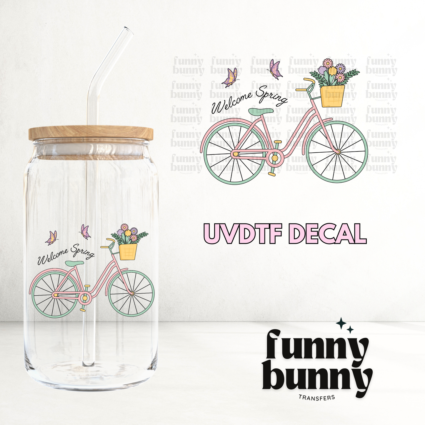 Welcome Spring - UVDTF Decal